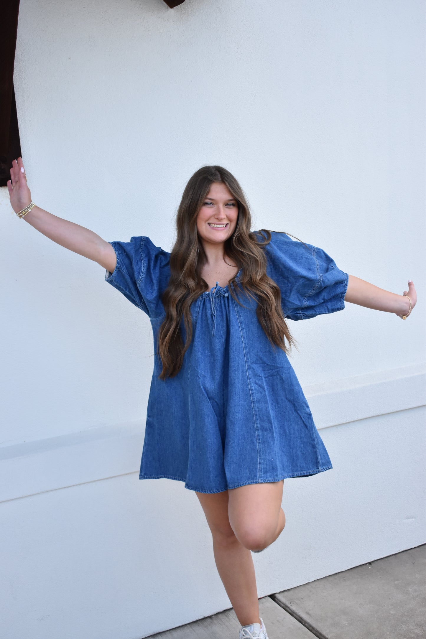 Olivia Denim Tie Romper