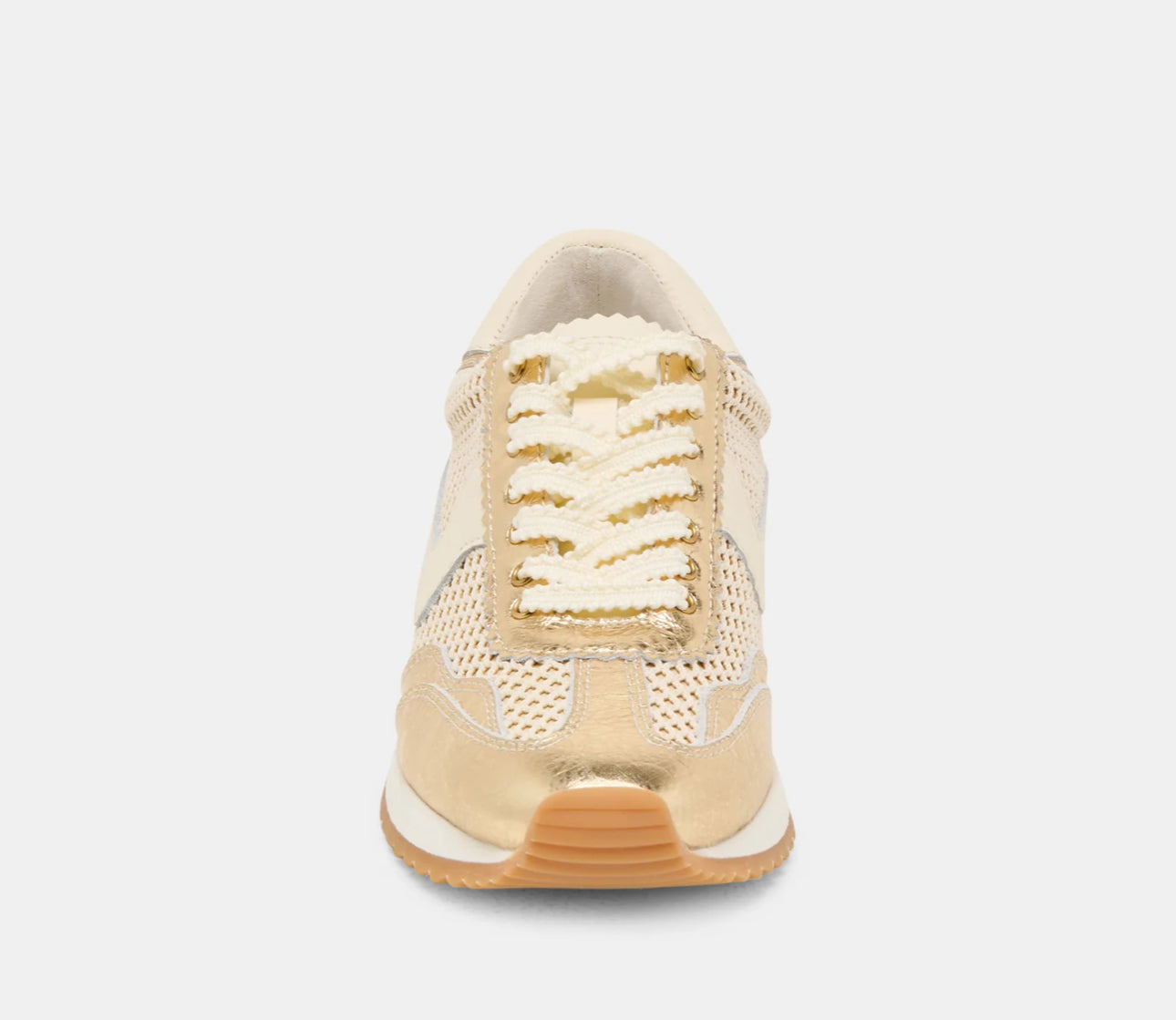 Dolce Vita Gold Woven Mesh Sneakers