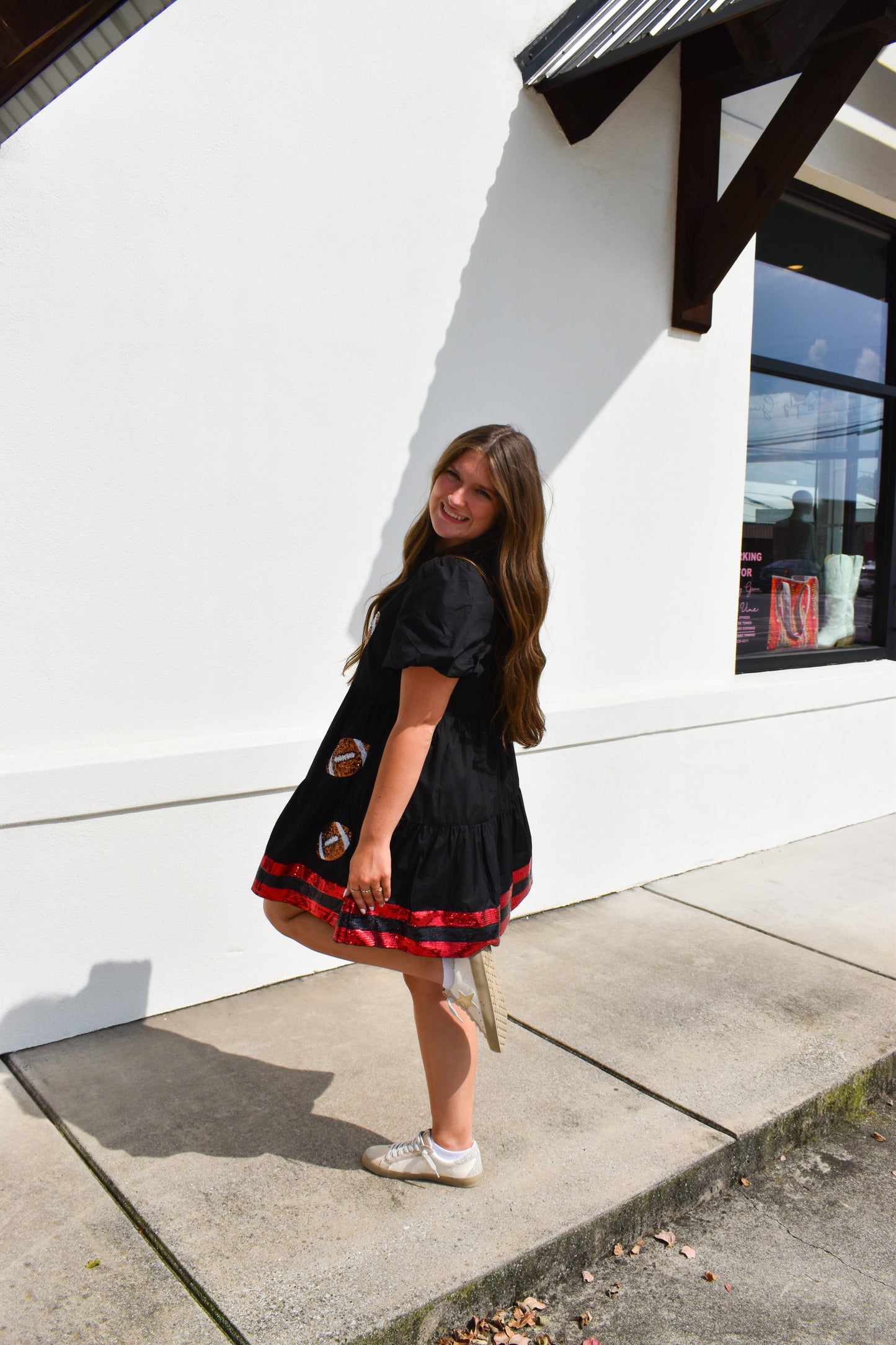 Sequin Football Tiered Dress