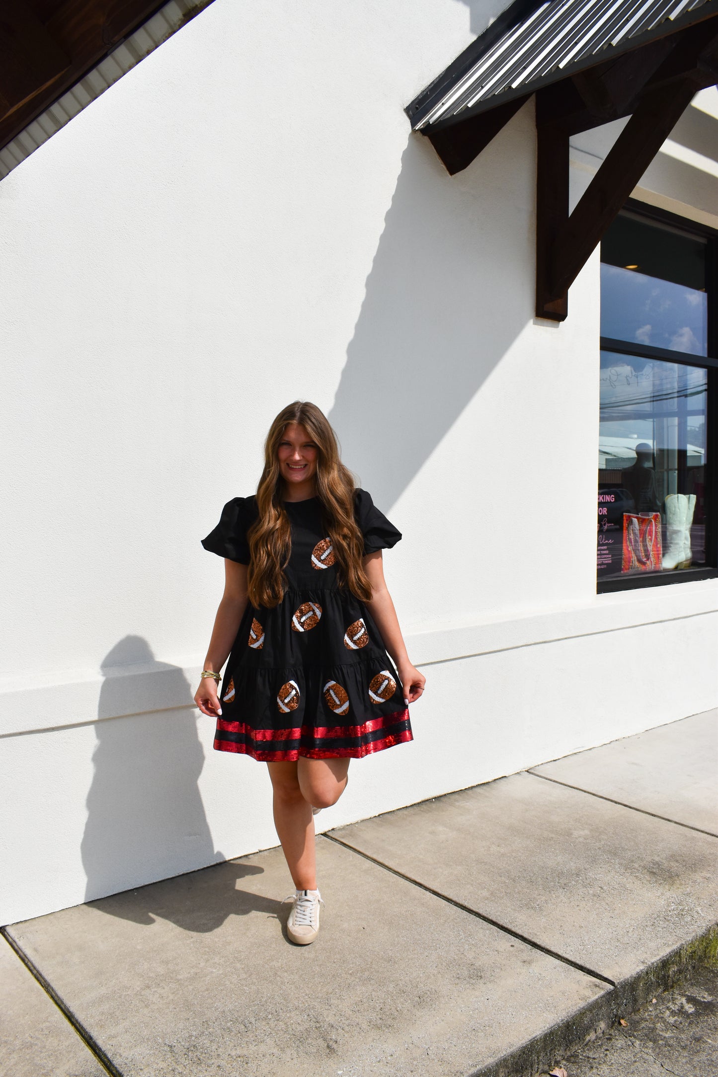 Sequin Football Tiered Dress
