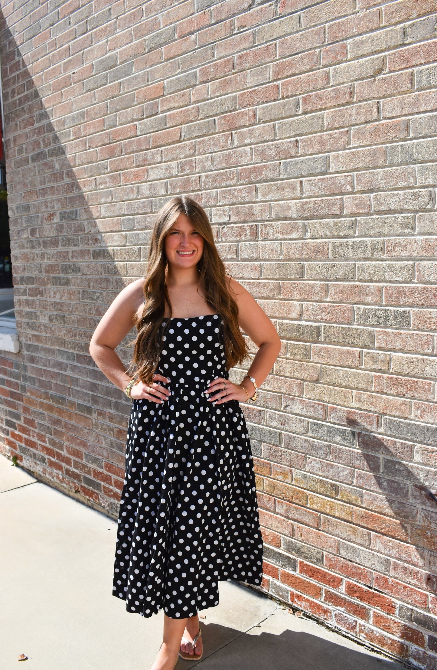Rachel Polka Dot Midi Dress