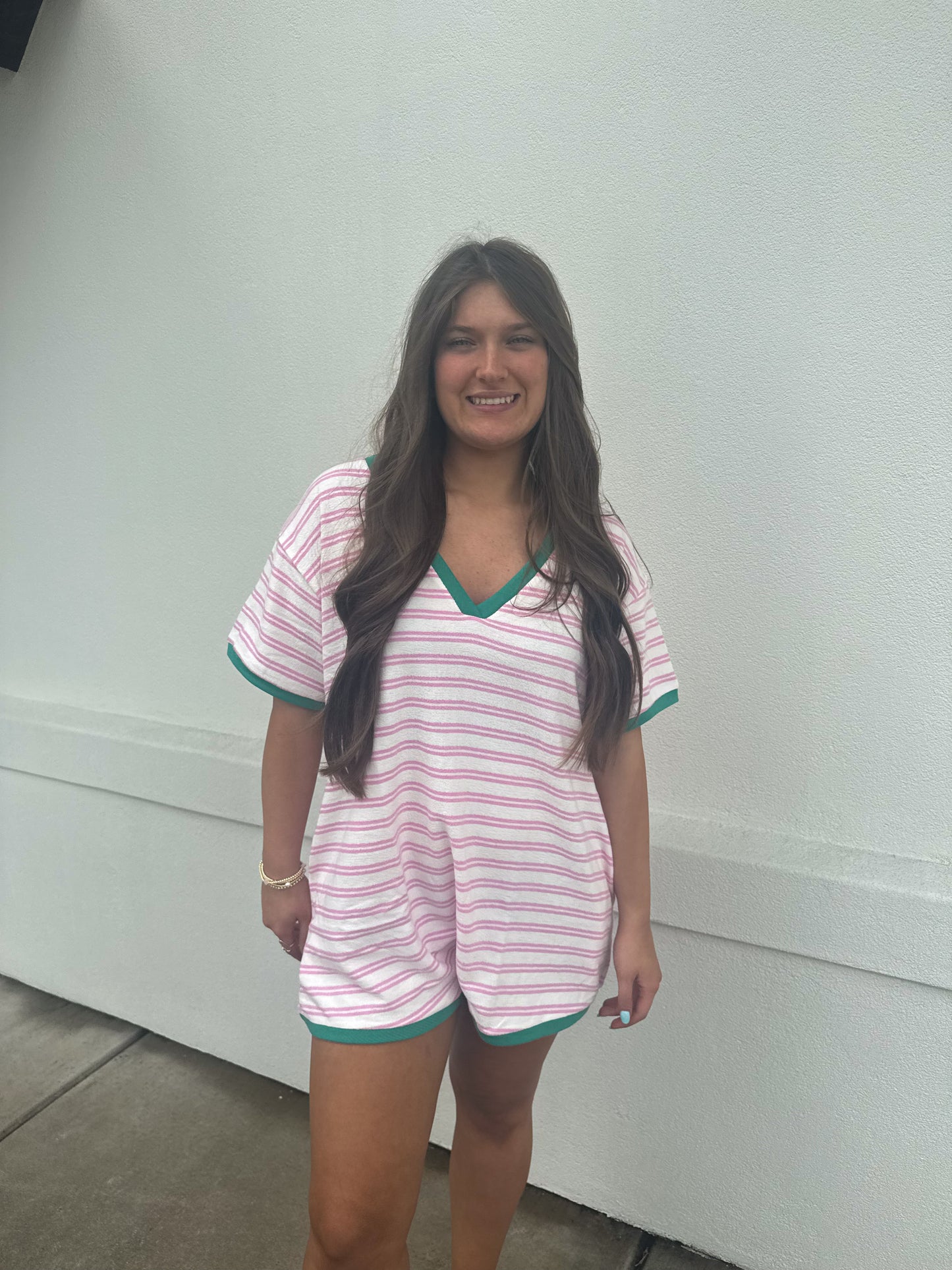Striped Knit Romper