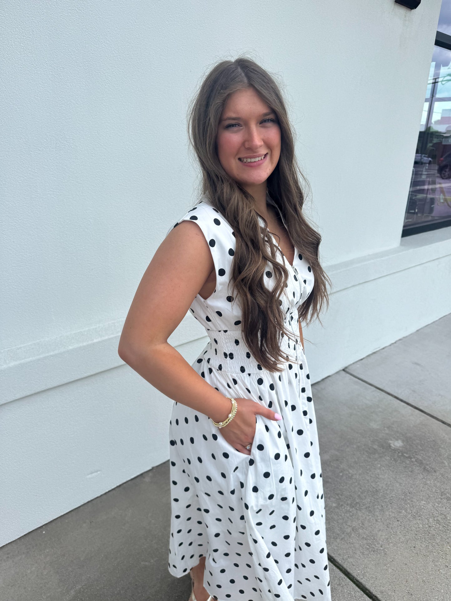 Bella Polka Dot Midi Dress