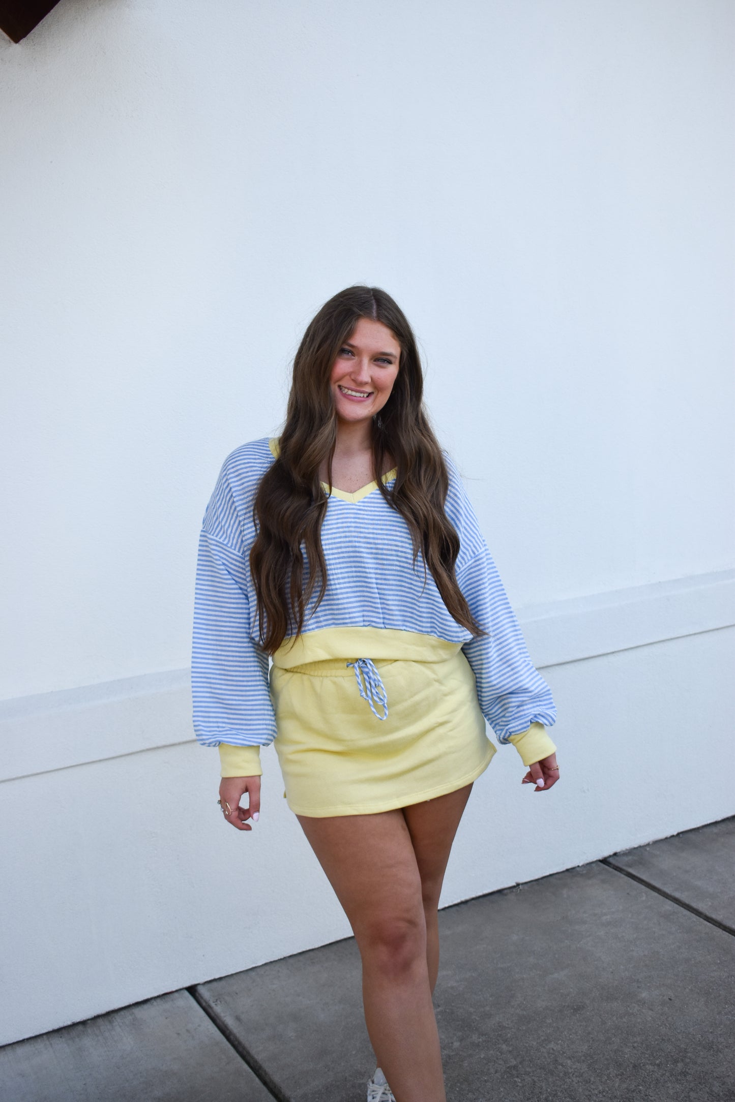 Ava Striped Contrast Top