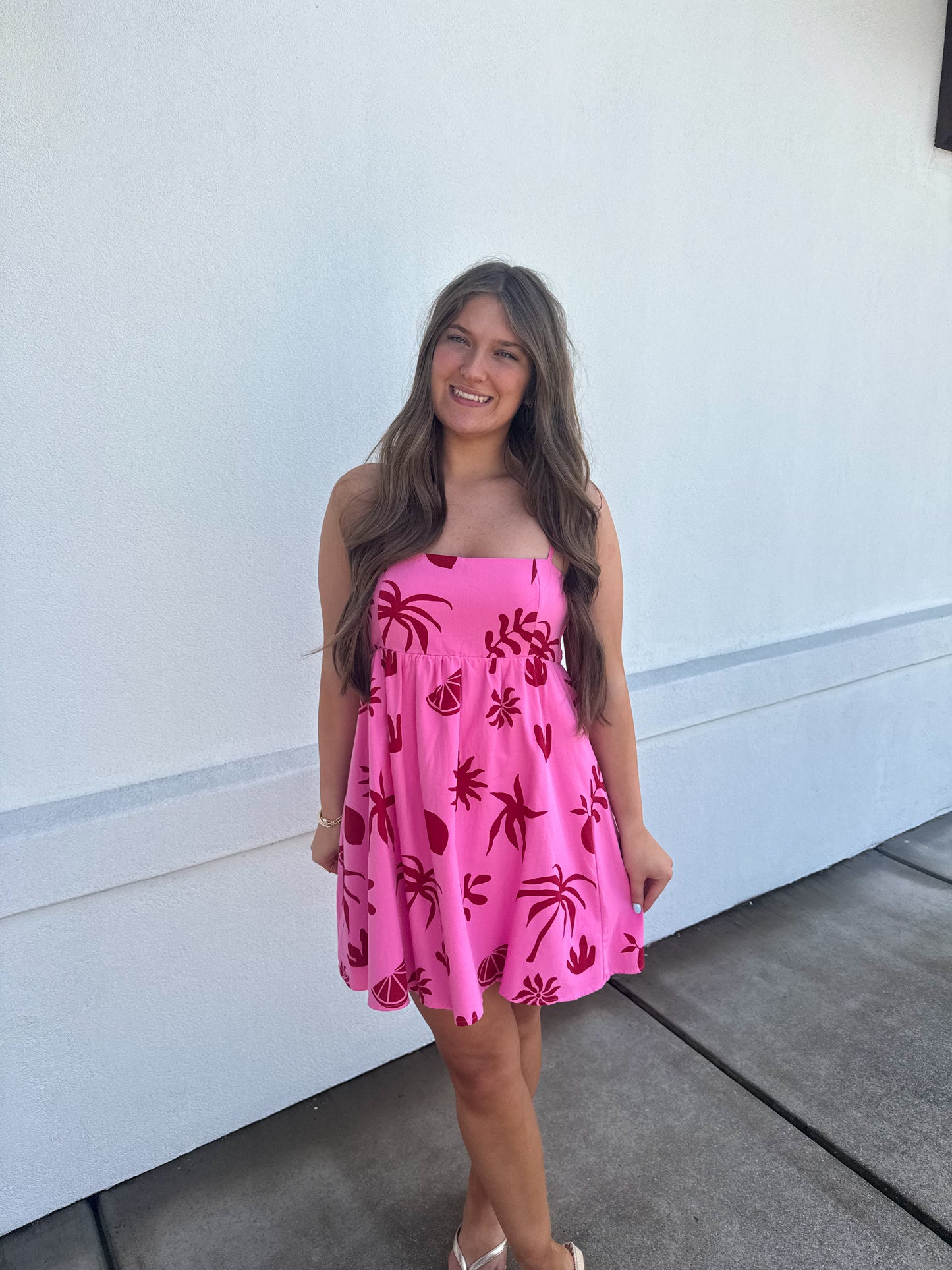 Pink Tropical Dress
