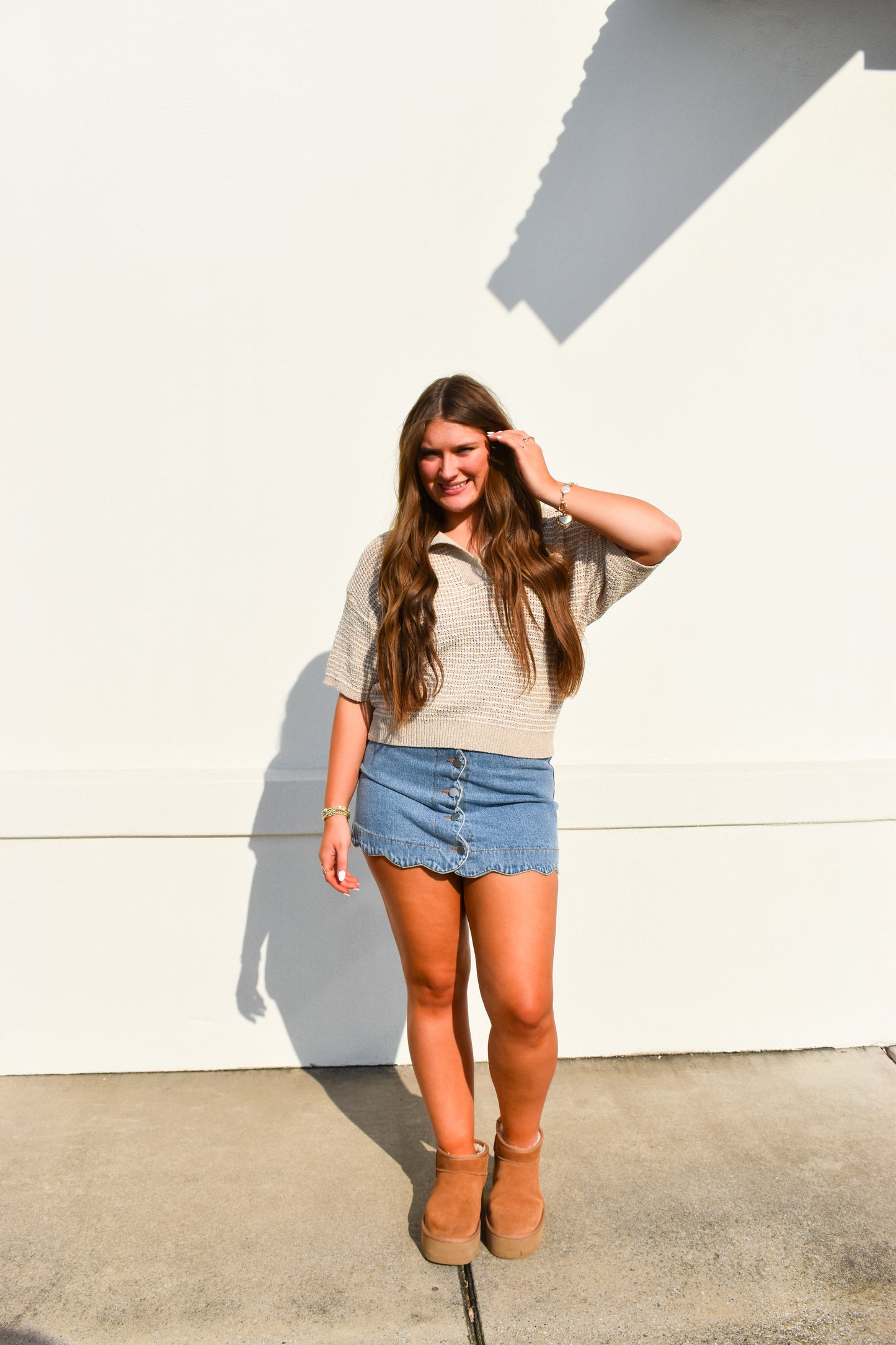 Rowan Collared Knitted Top
