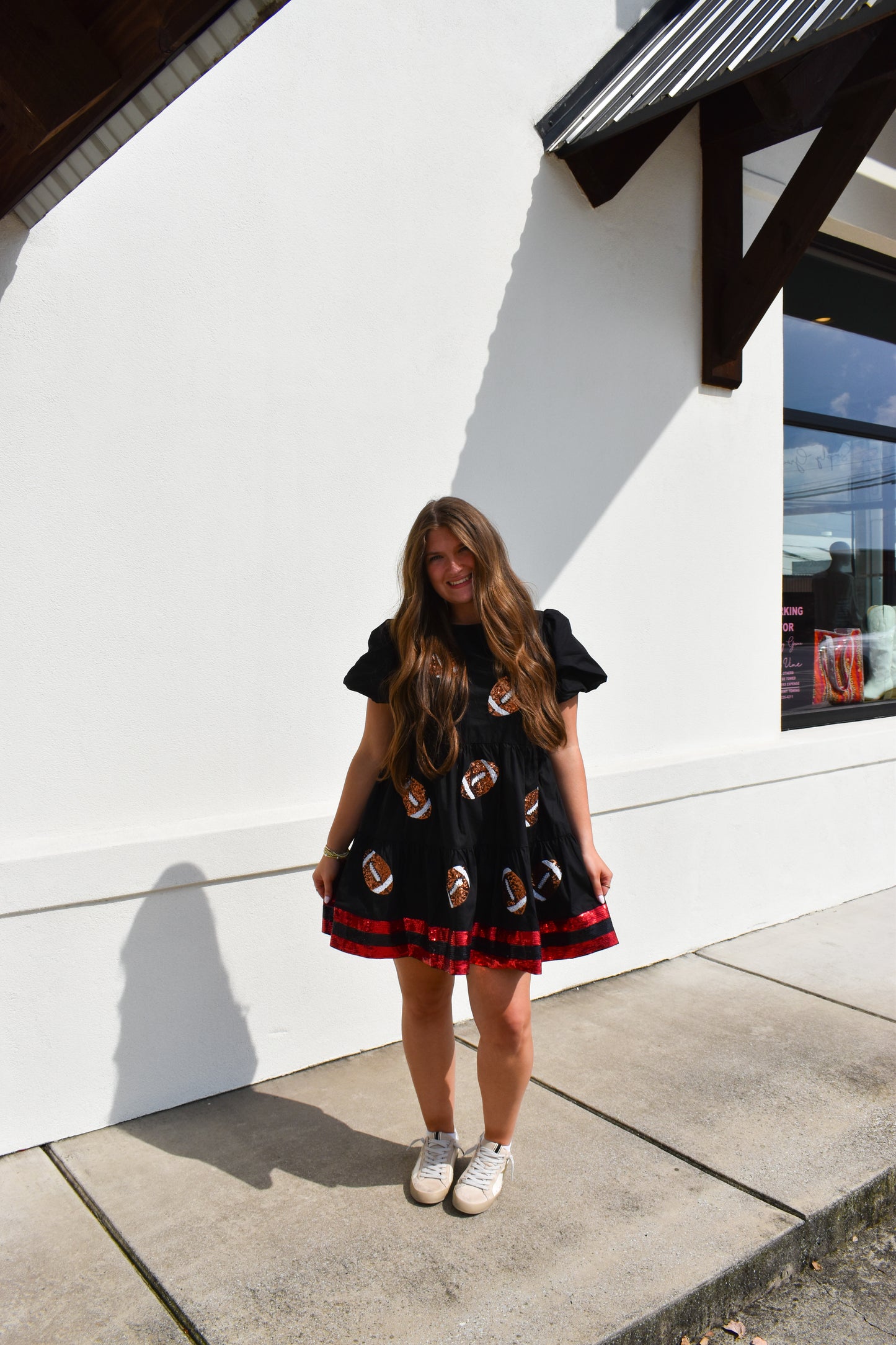 Sequin Football Tiered Dress