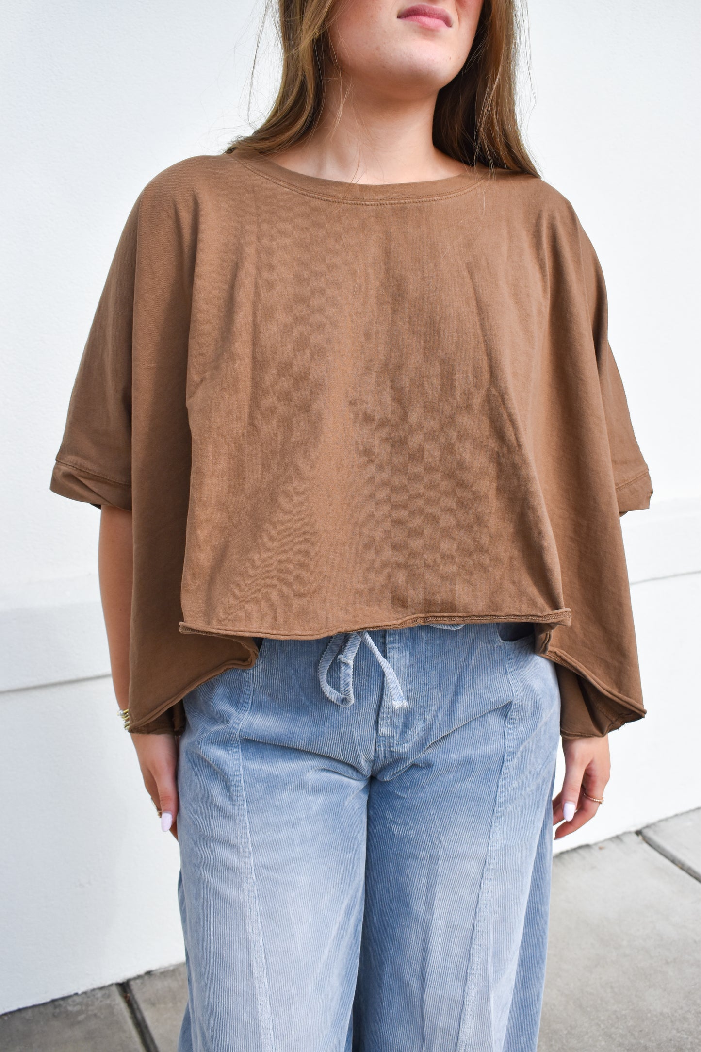 Iris Brown Oversized Top