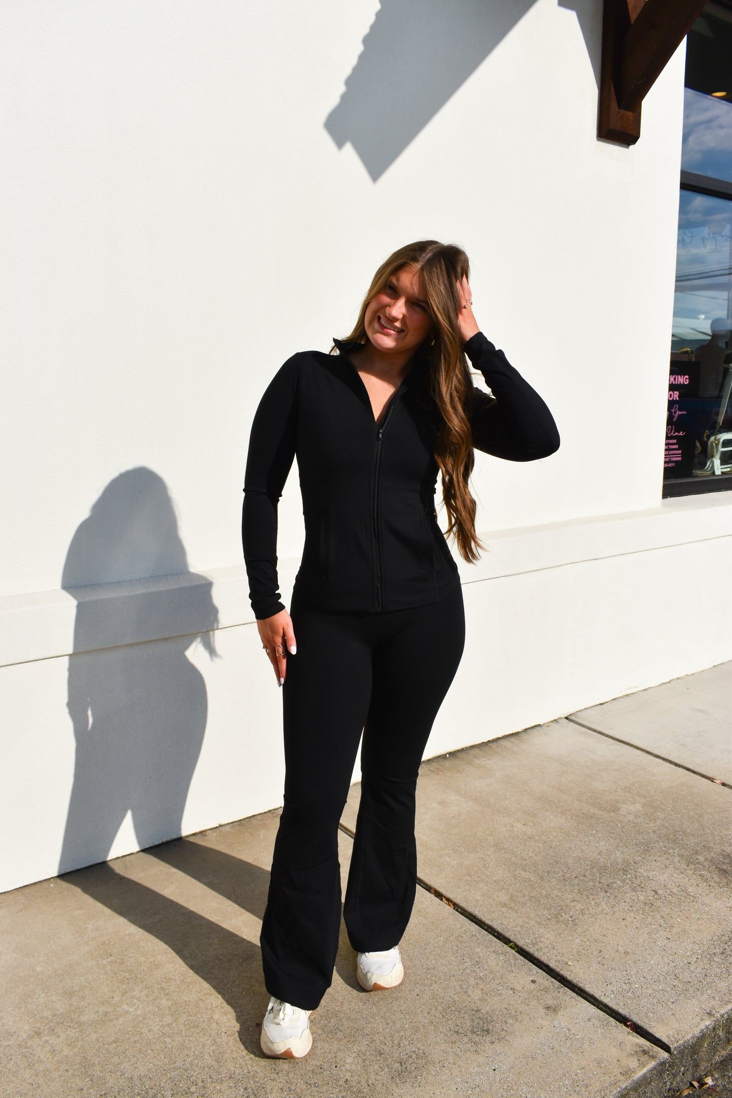 High Waist Crossover Flare Legging