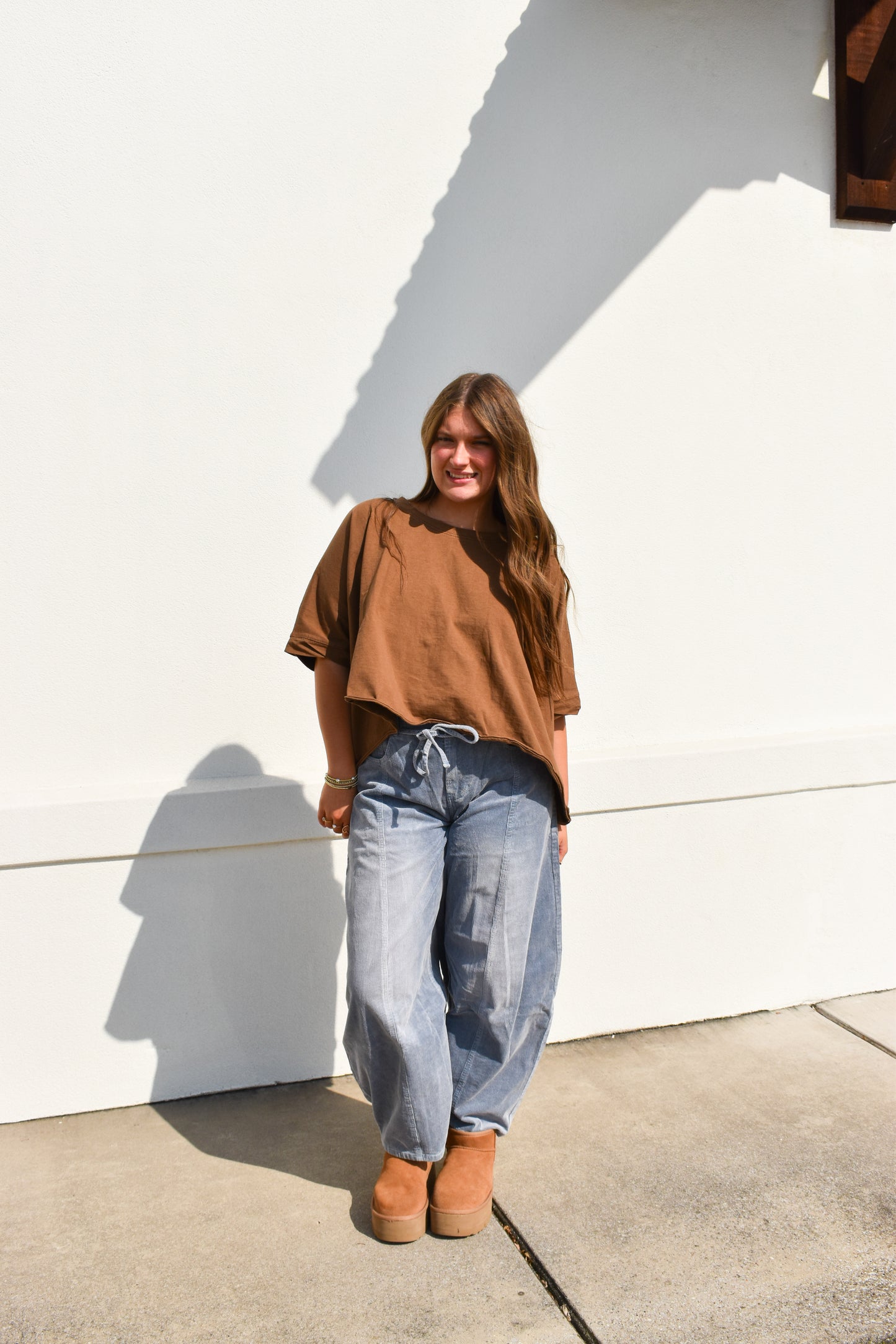Iris Brown Oversized Top