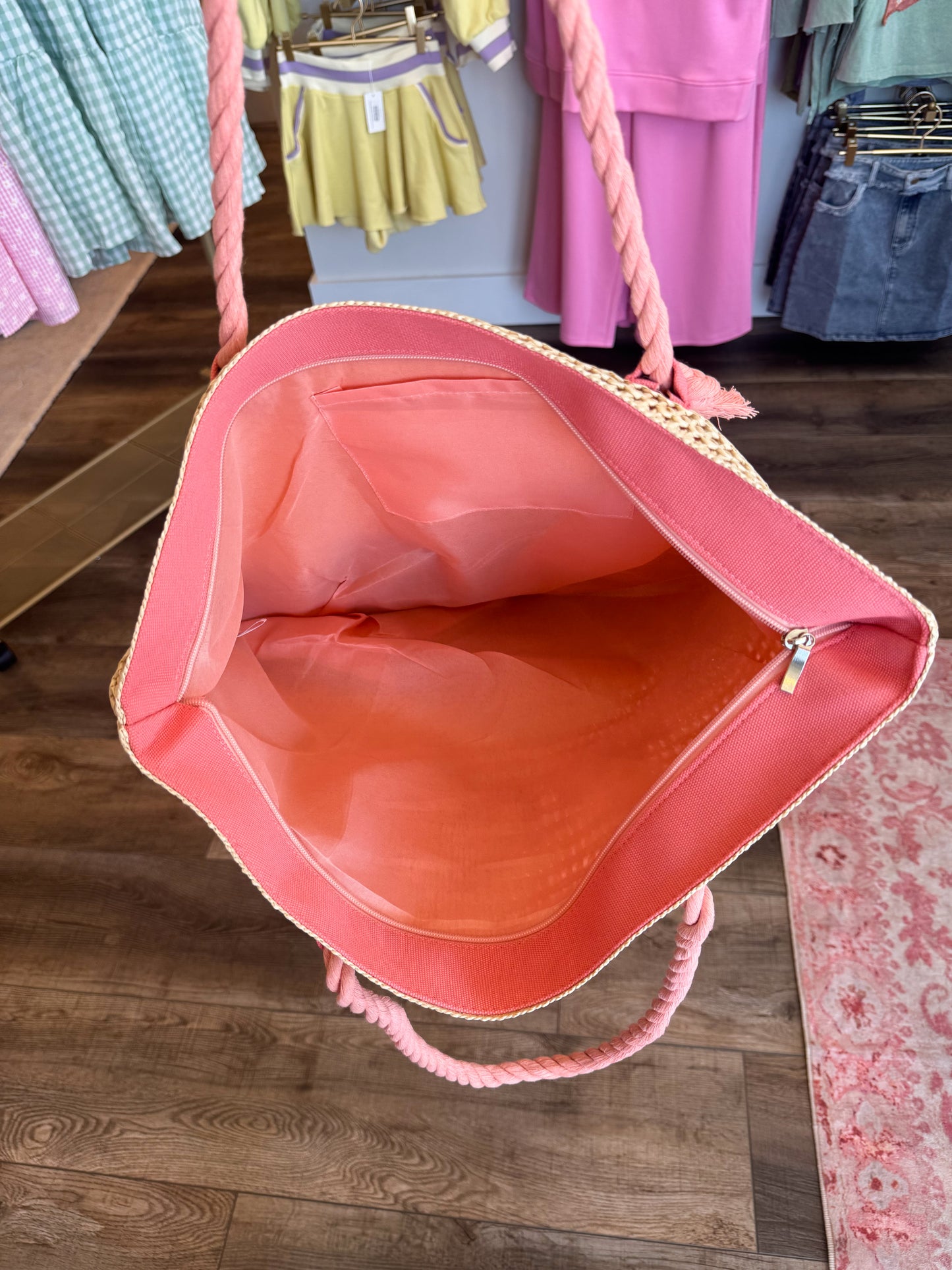 Straw Beach Tote Bag