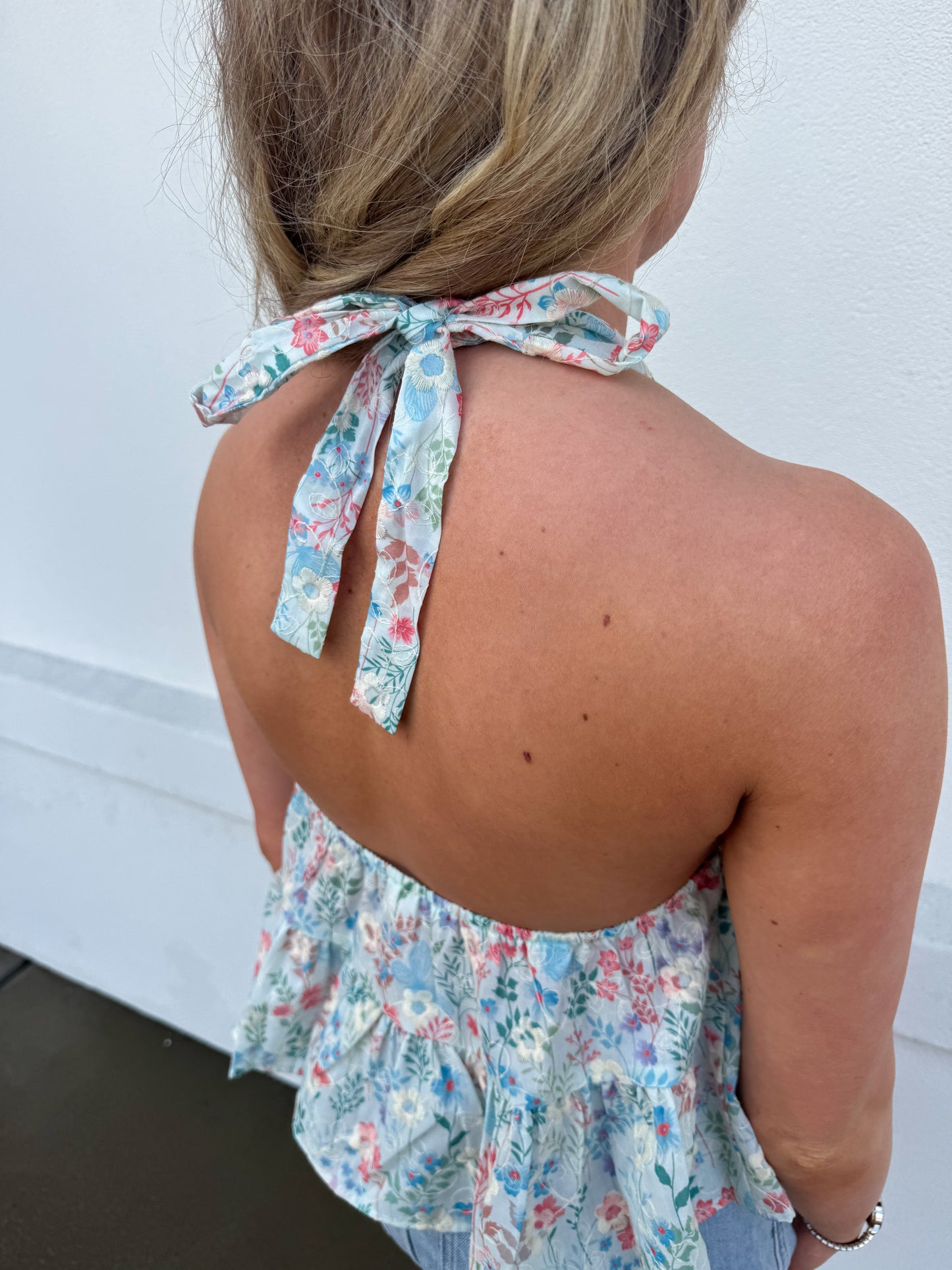 May Flower Backless Top
