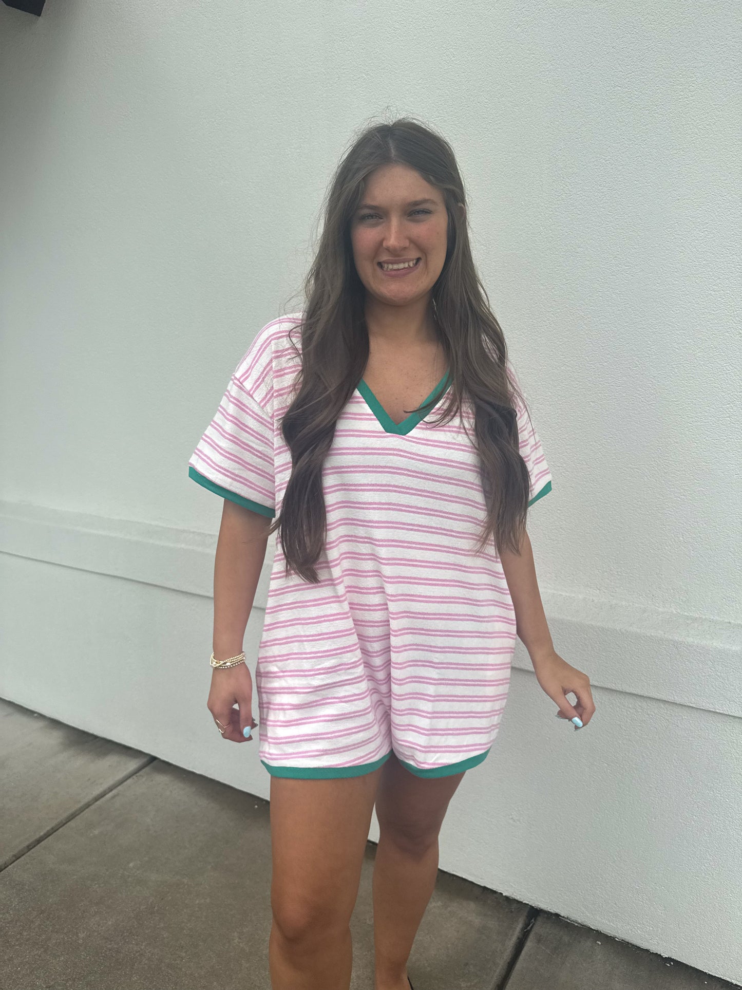 Striped Knit Romper