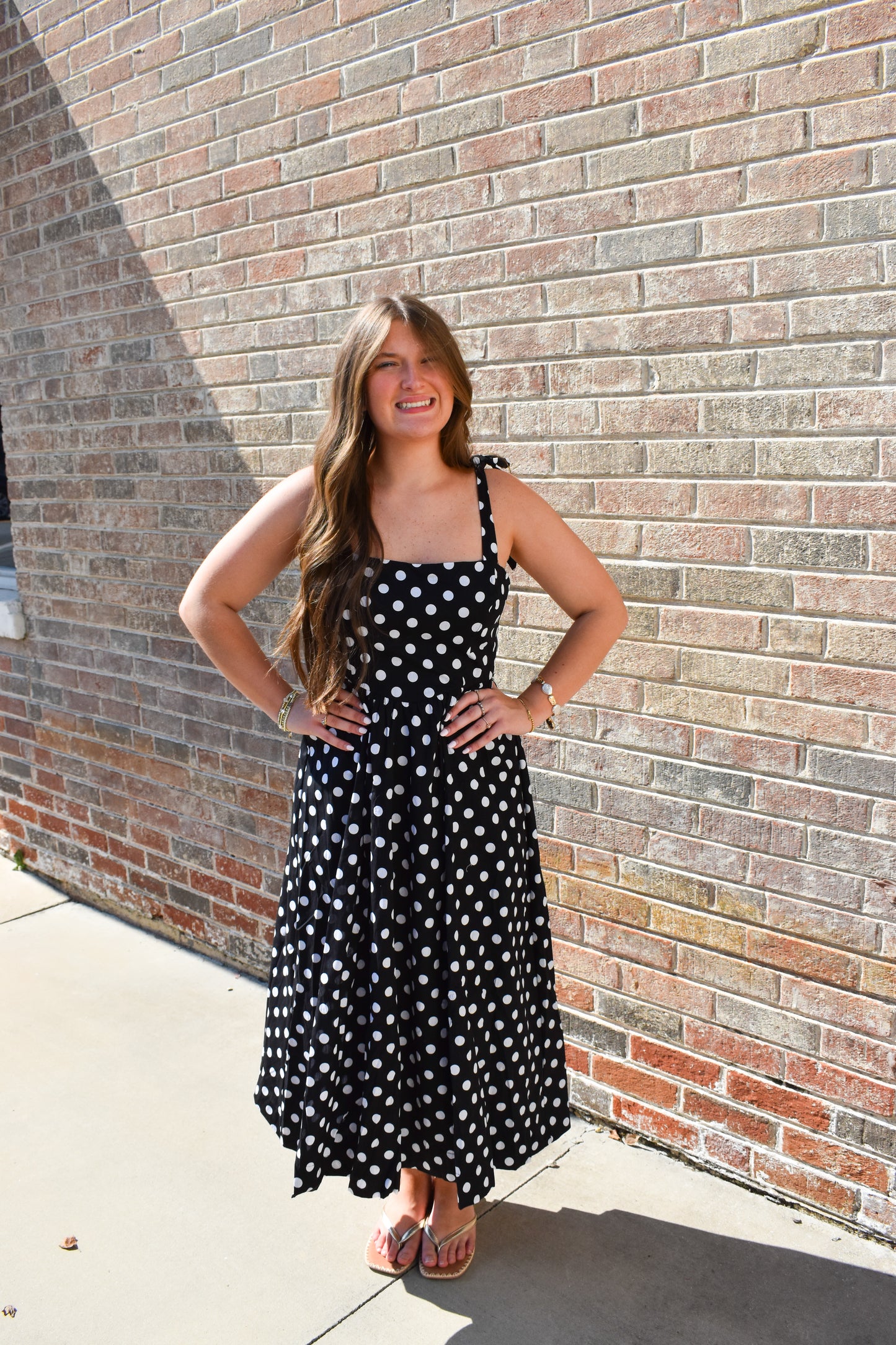 Rachel Polka Dot Midi Dress