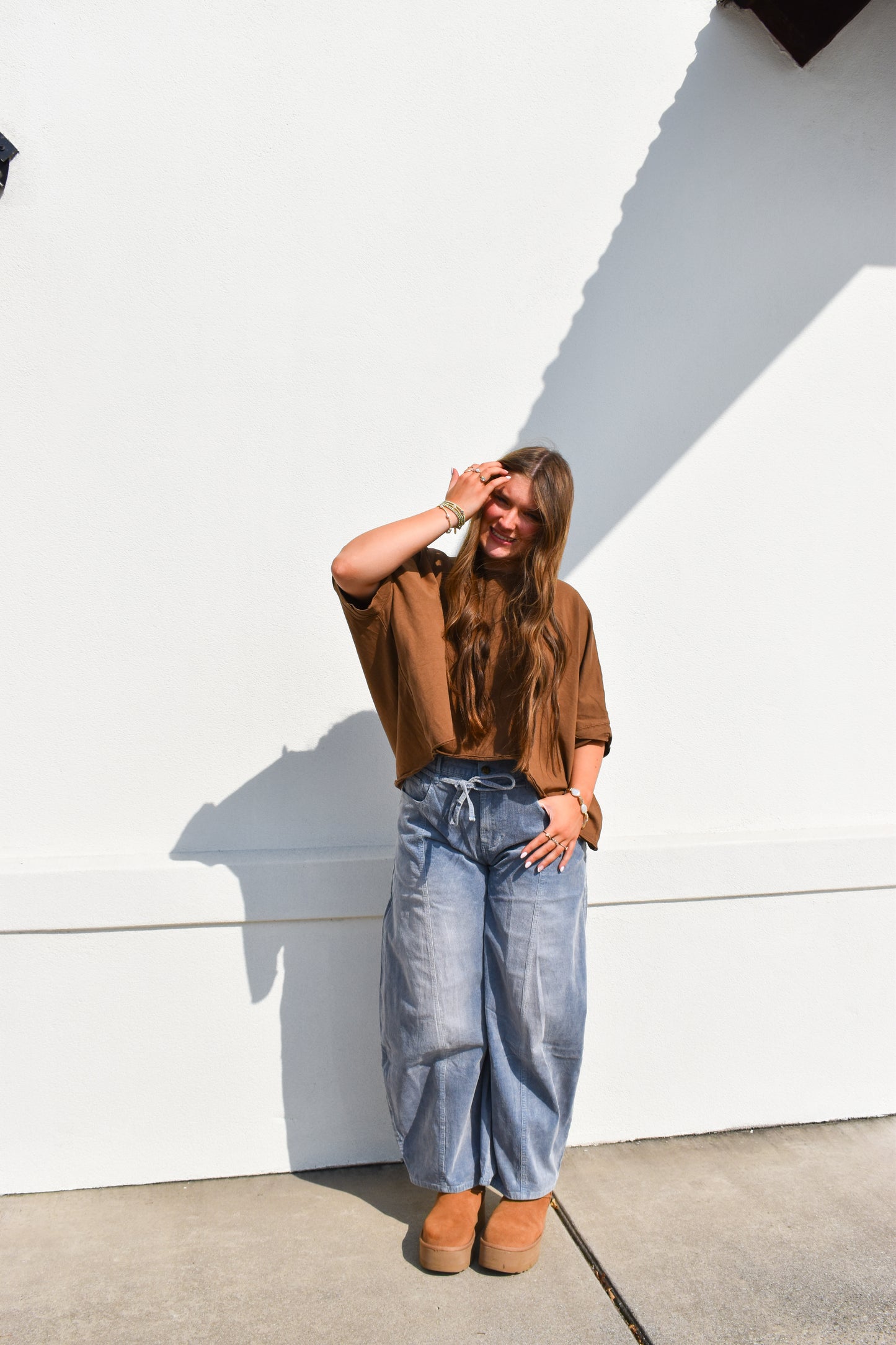 Iris Brown Oversized Top