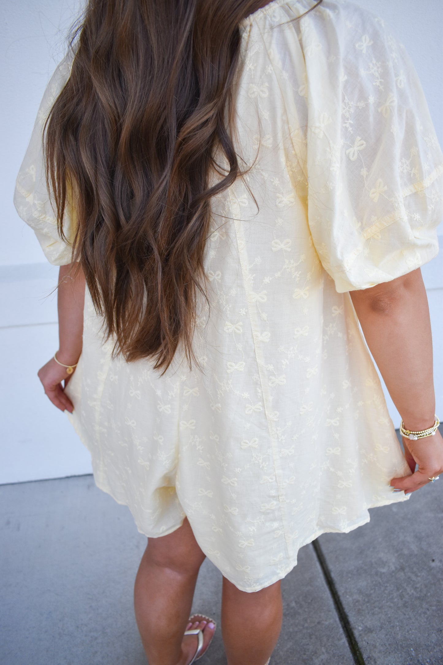 Olivia Bow Eyelet Romper