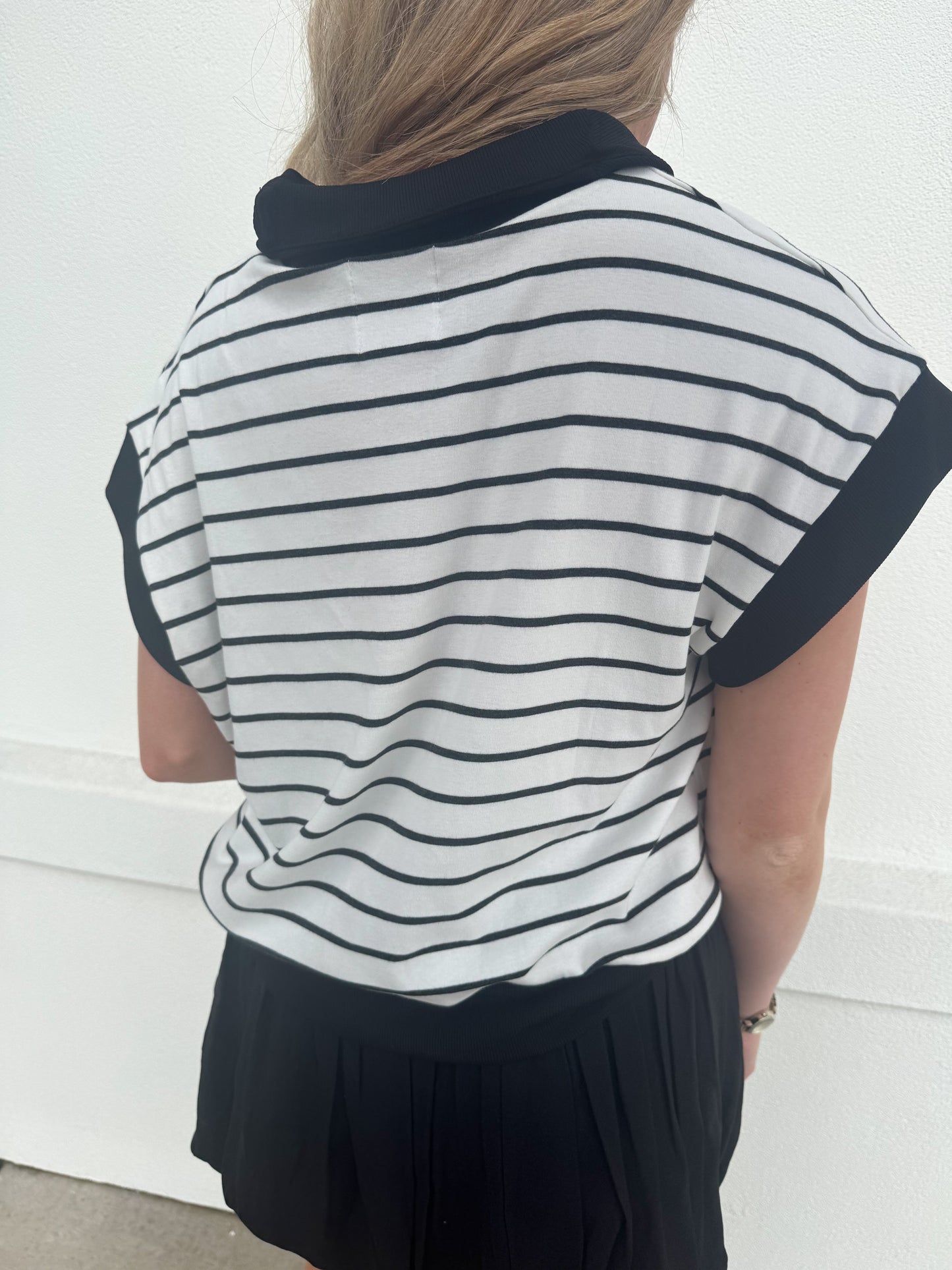 Stripe Zip Up Sweatshirt