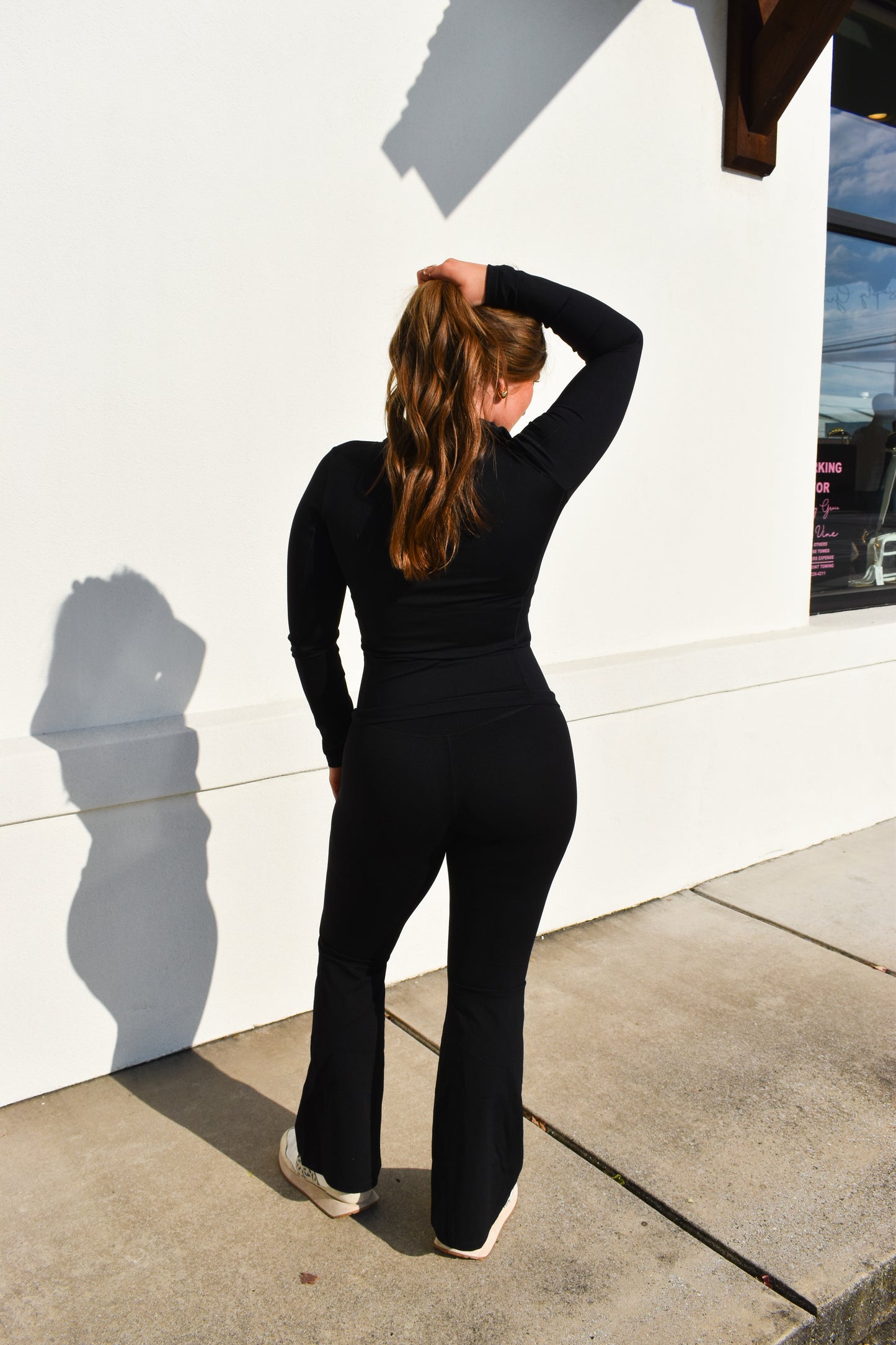 High Waist Crossover Flare Legging