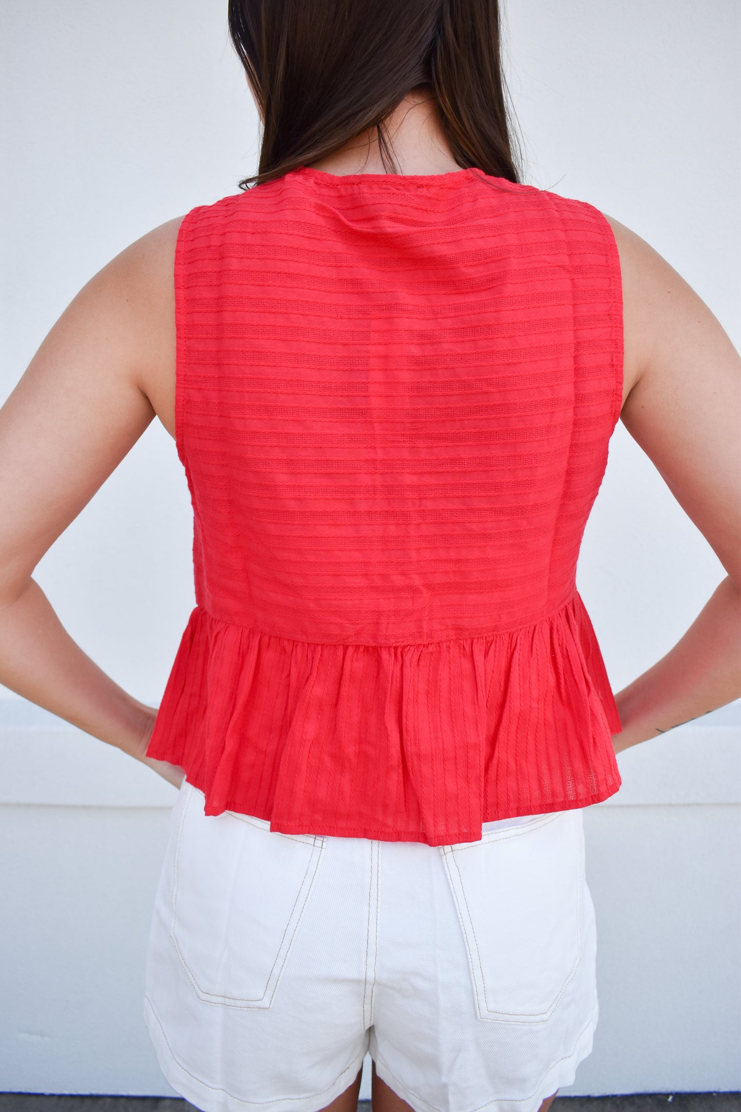River Sleeveless Bow Top