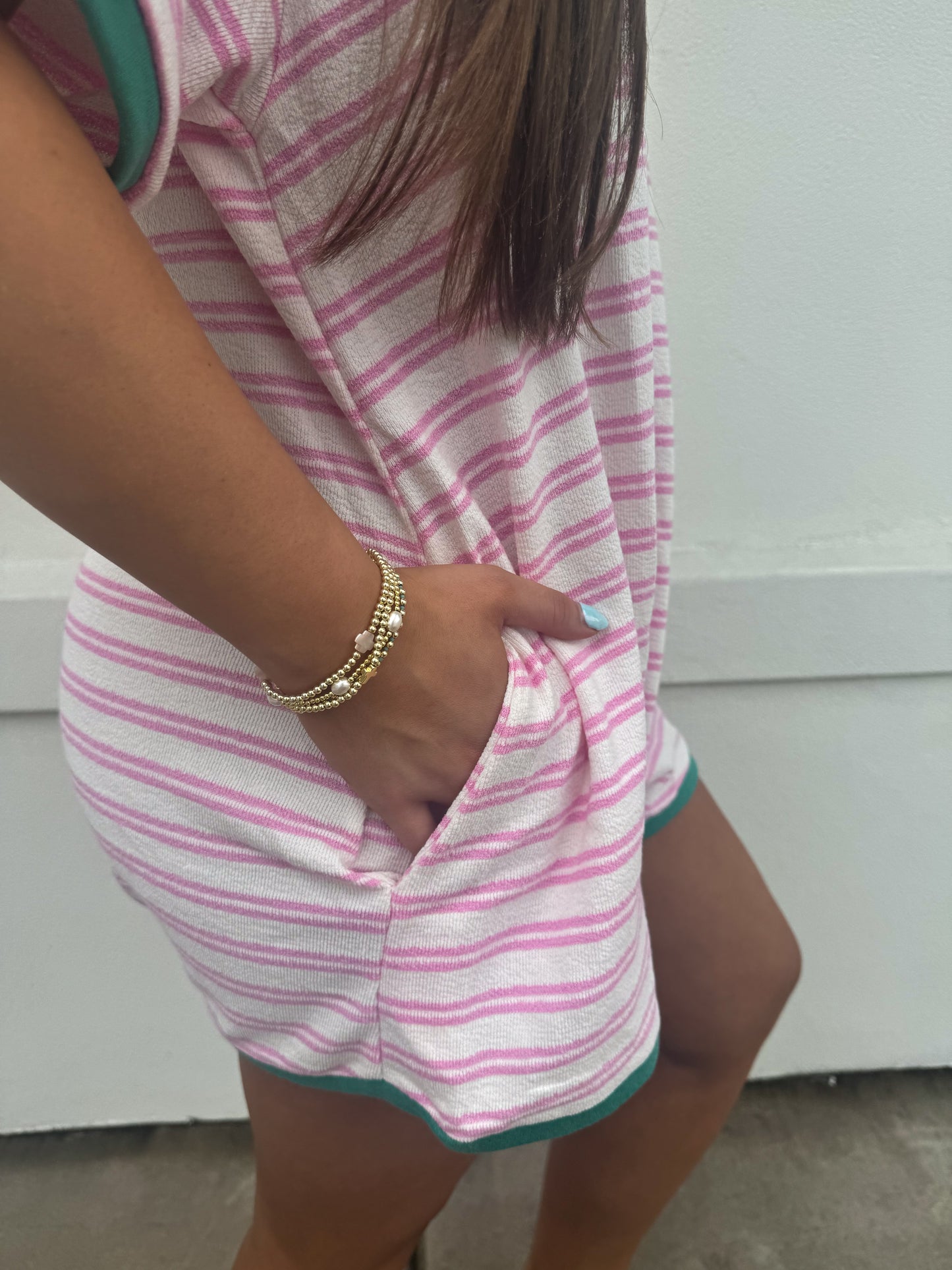 Striped Knit Romper