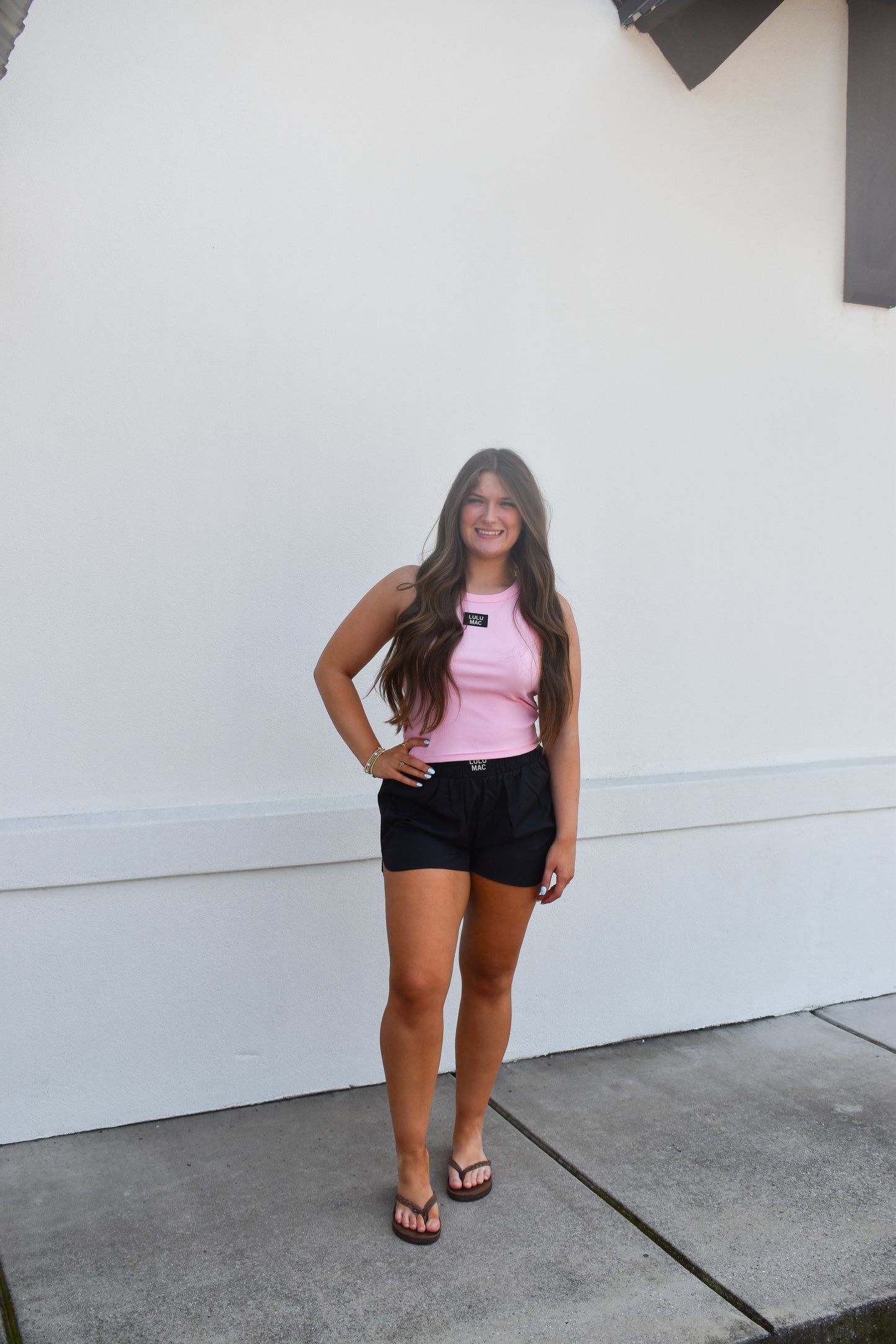 LULU MAC Solid Tank Top: Light Pink