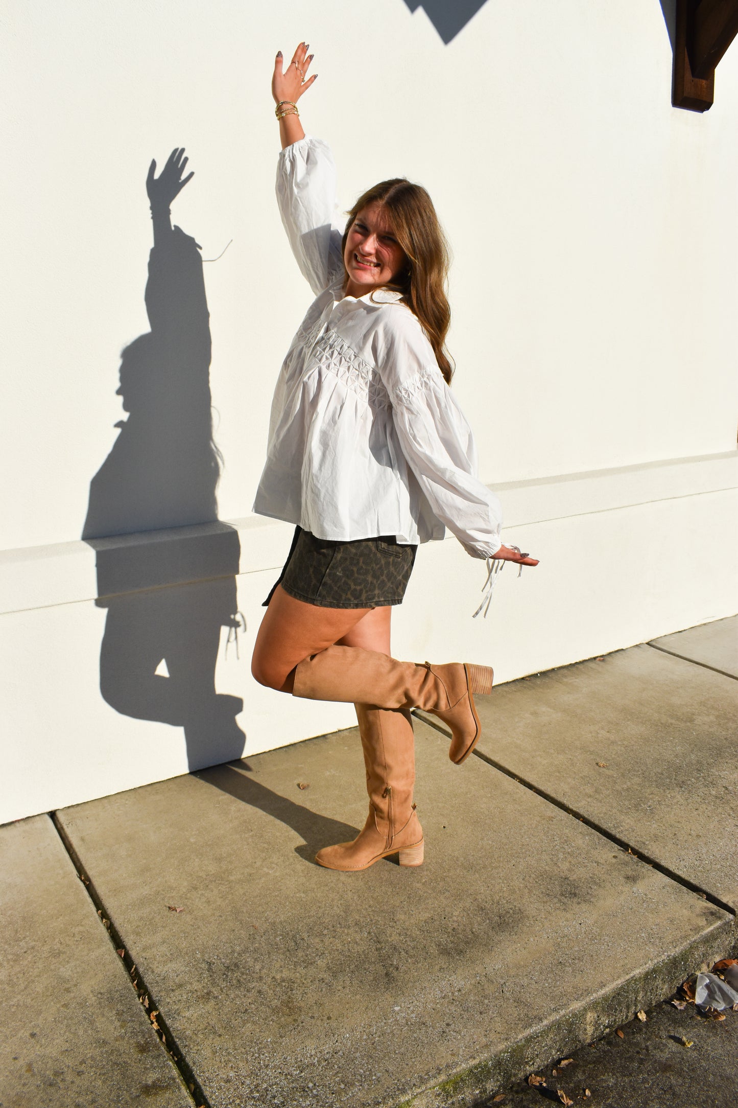 Detailed Button Front Blouse