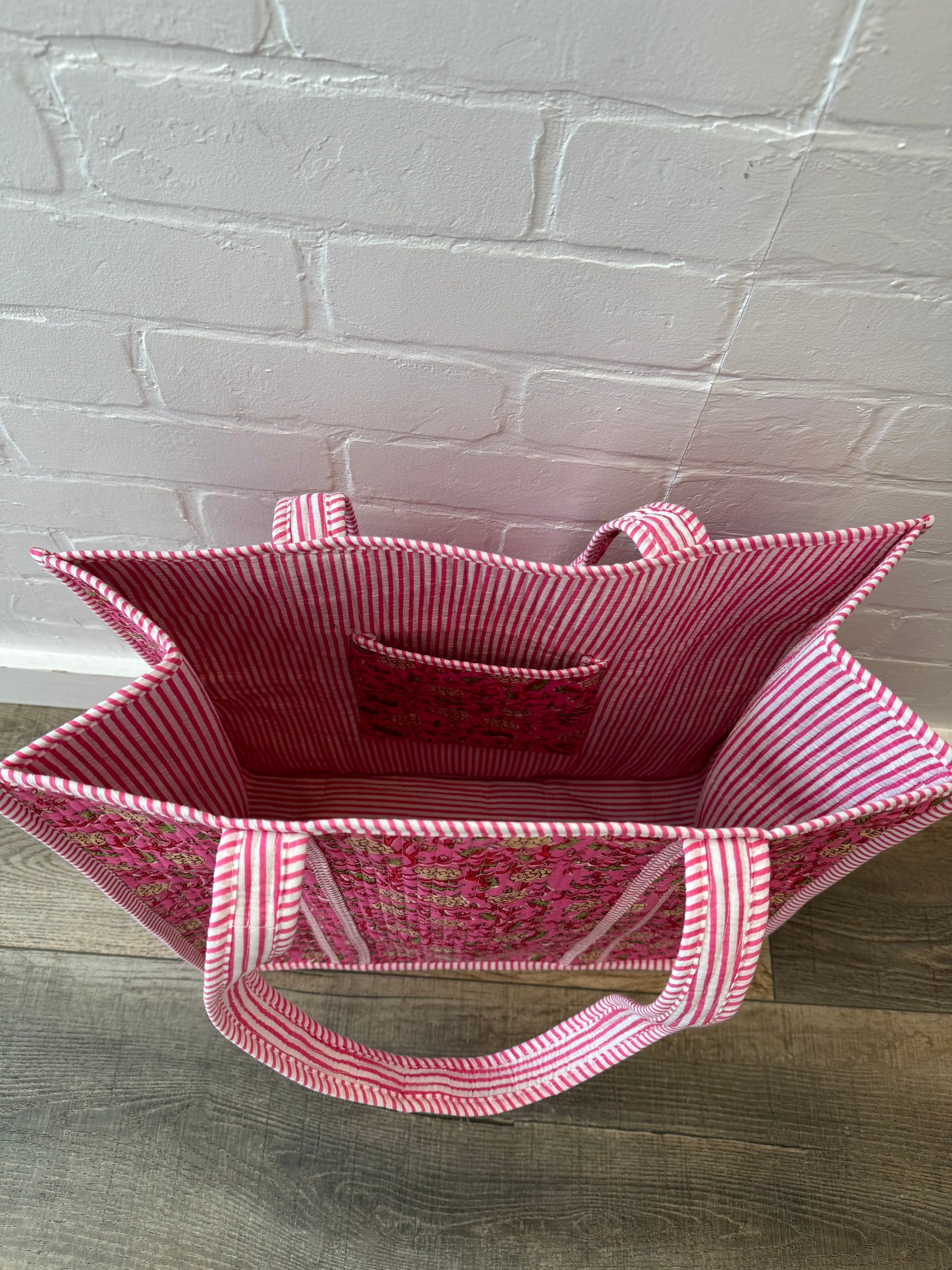 Large Quilted Tote Bag