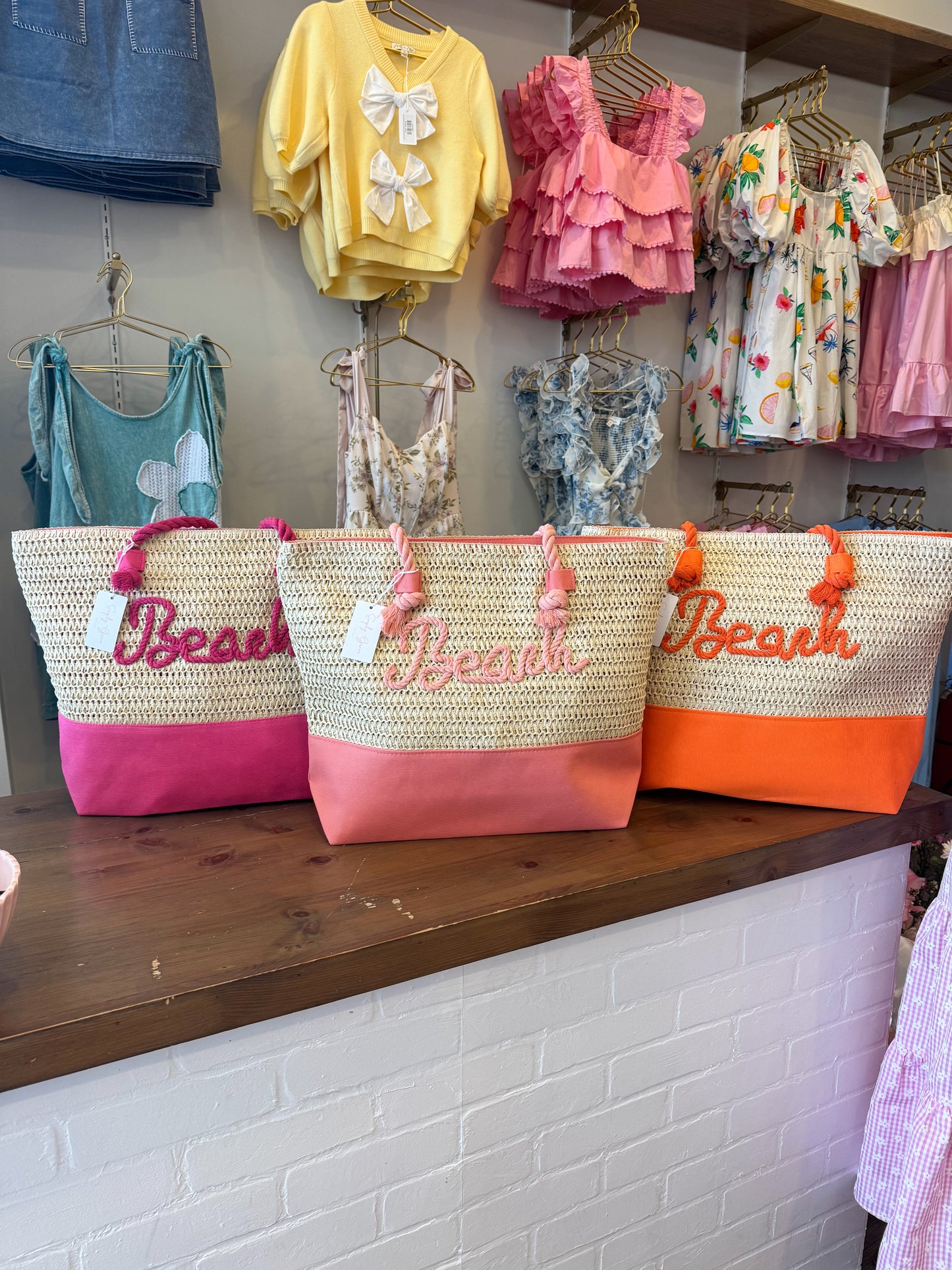 Straw Beach Tote Bag