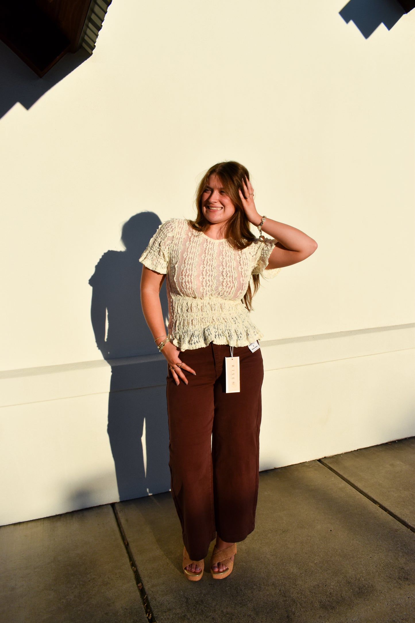 Short Sleeve Lace Blouse