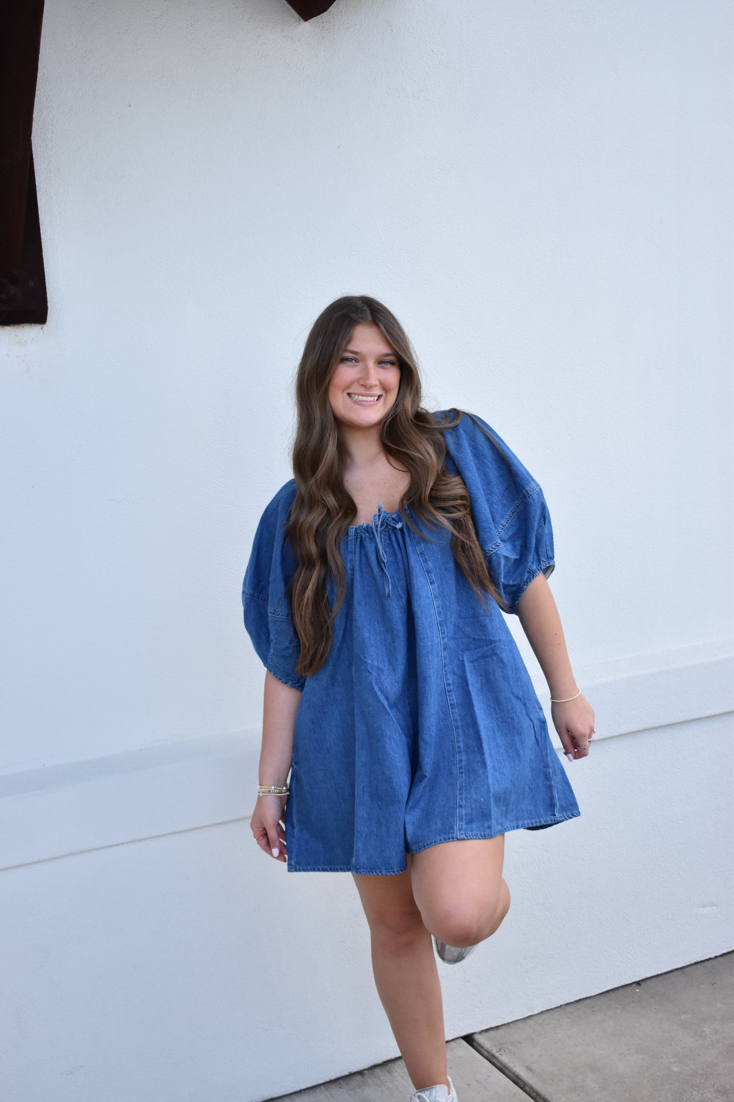 Olivia Denim Tie Romper