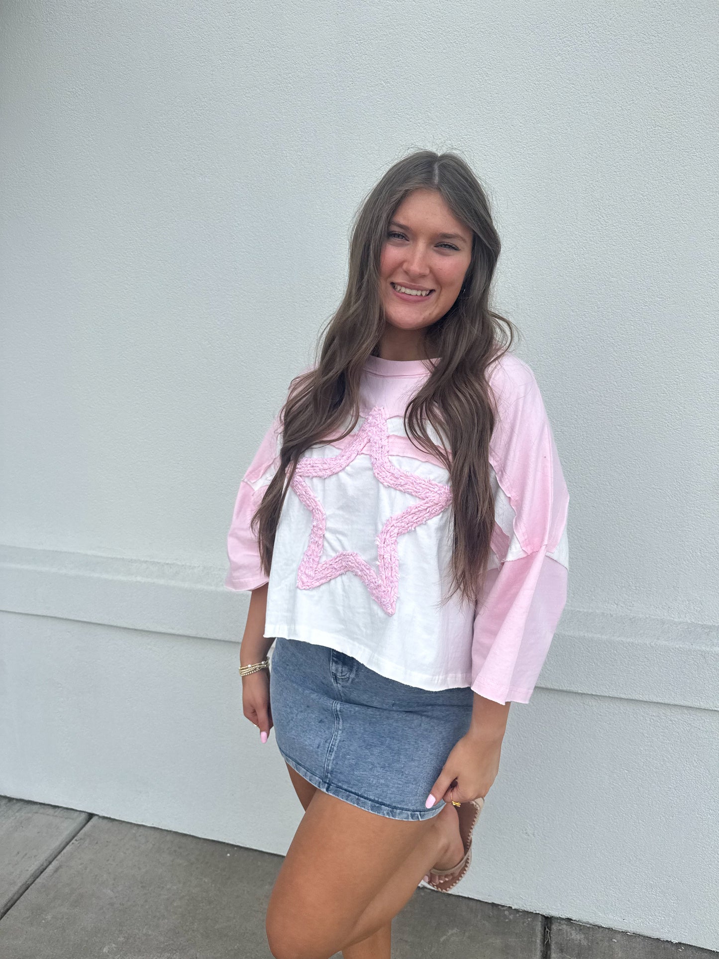 Braided Star Patch Crop Top