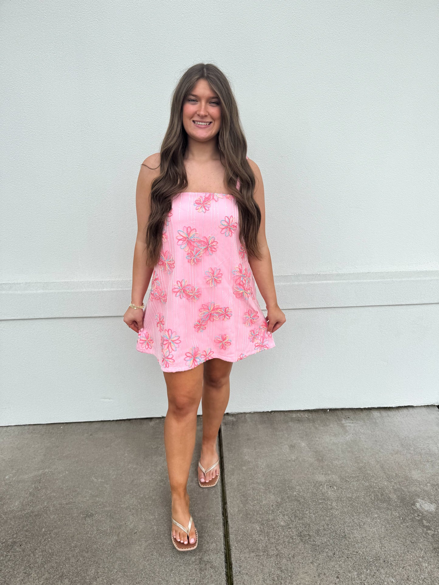 Blaire Lace Flower Mini Dress