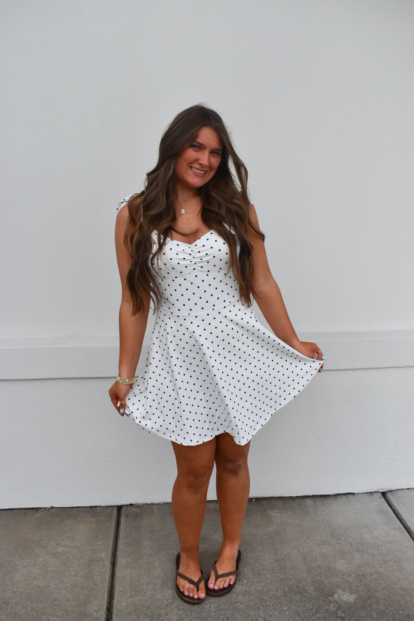 Izzy Polka Dot Athletic Dress