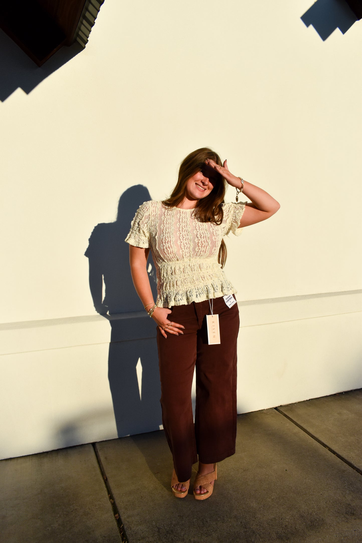 Short Sleeve Lace Blouse