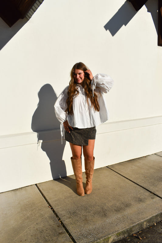 Detailed Button Front Blouse