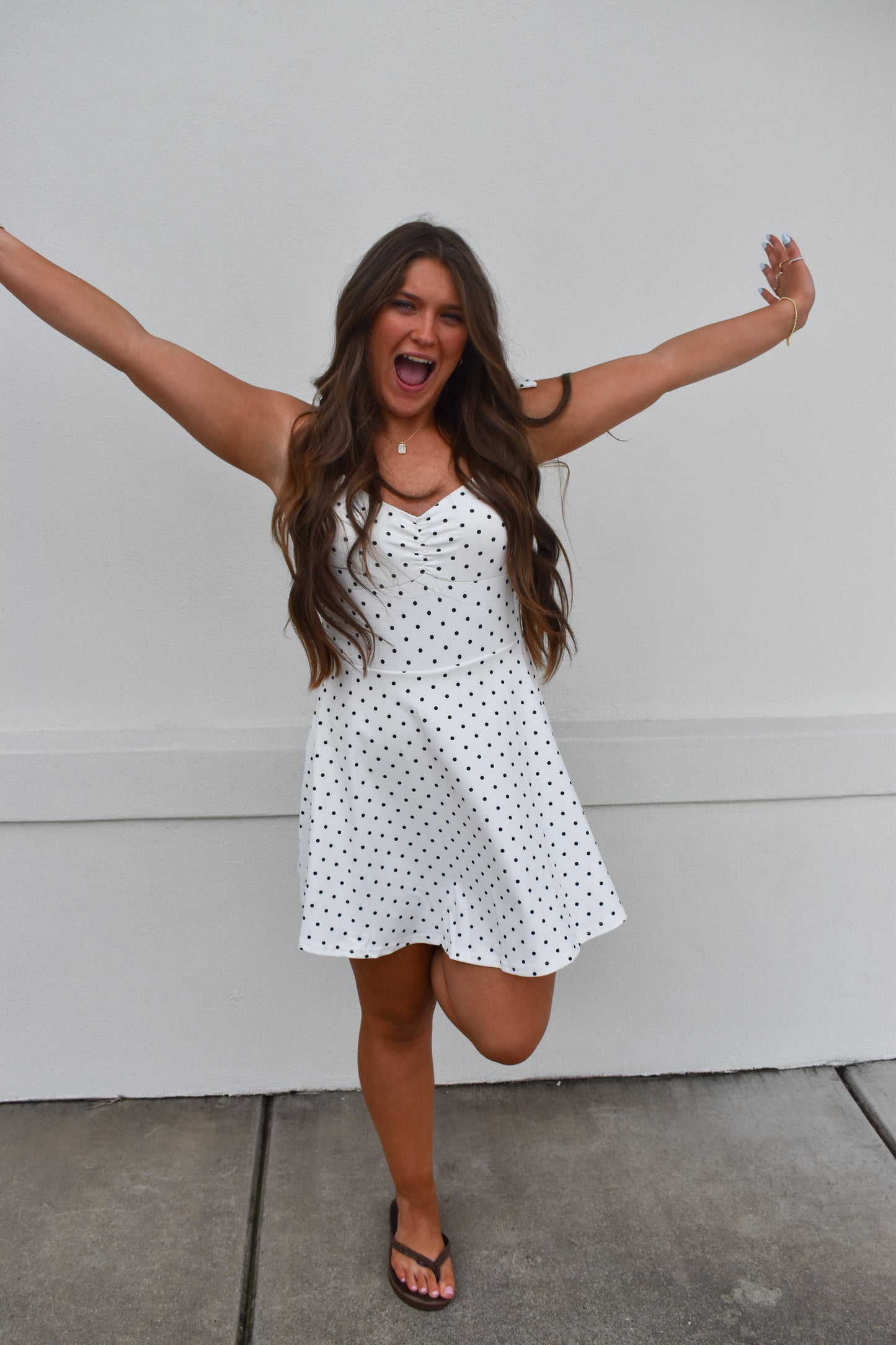 Izzy Polka Dot Athletic Dress