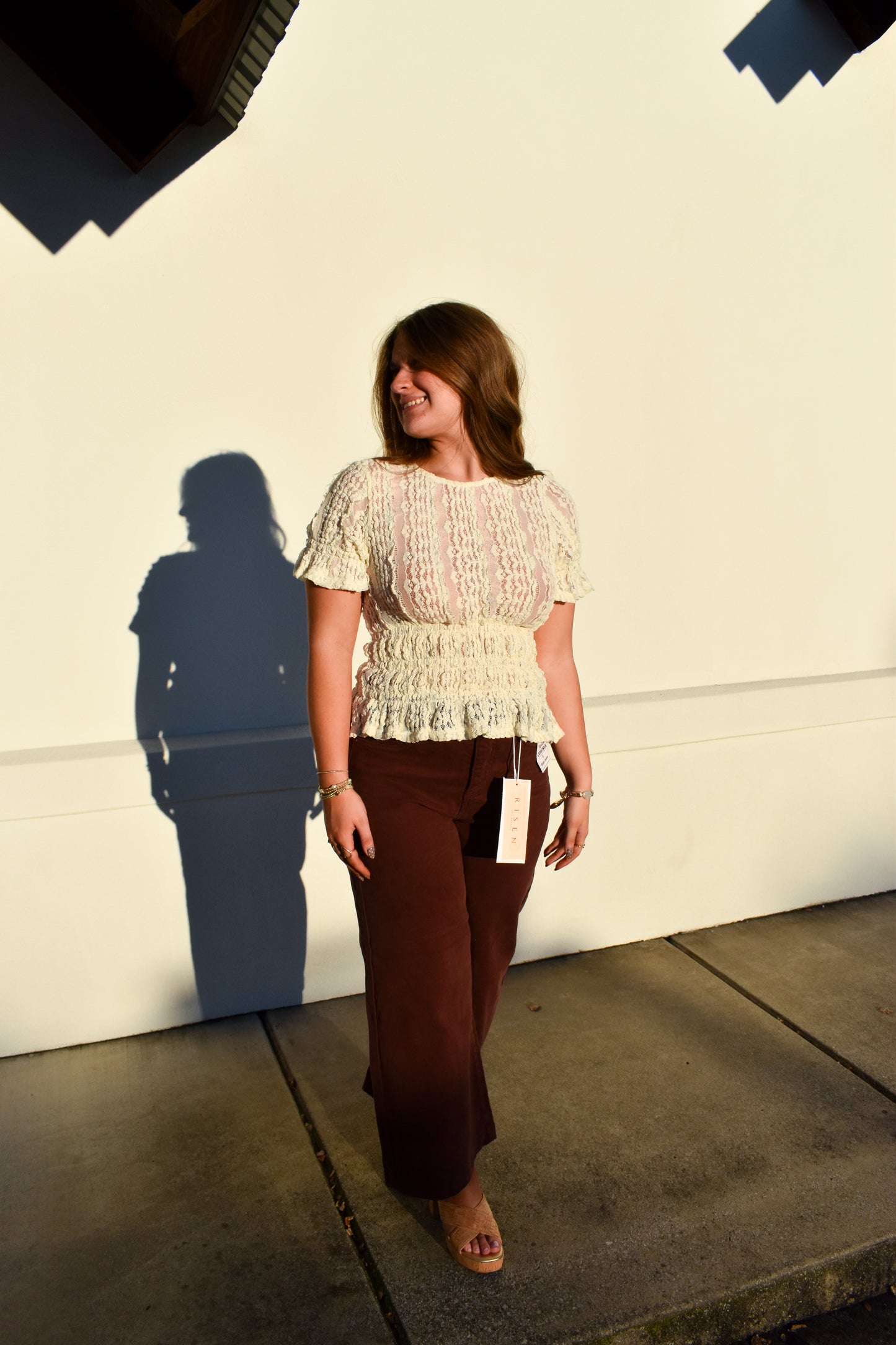 Short Sleeve Lace Blouse