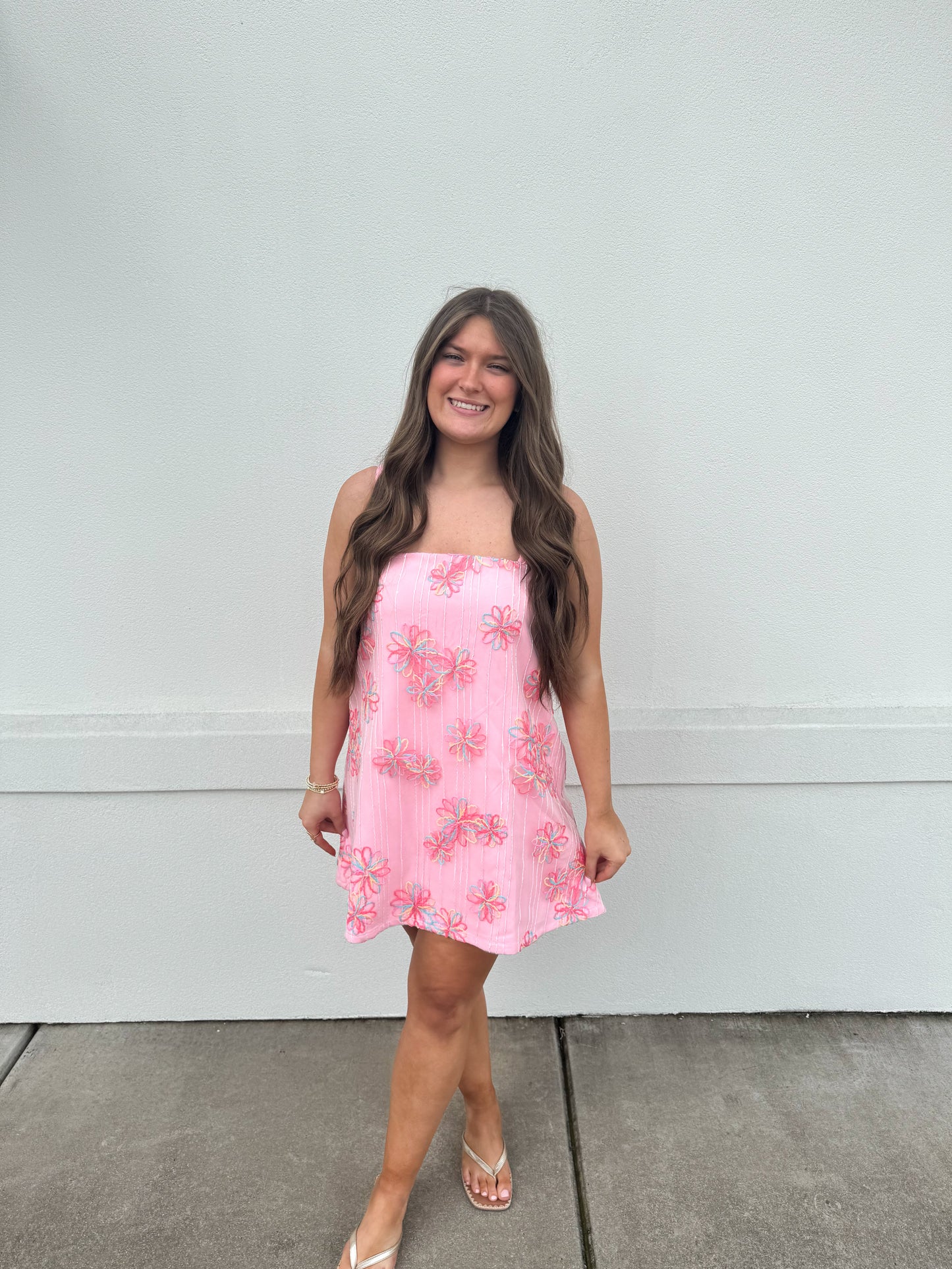 Blaire Lace Flower Mini Dress