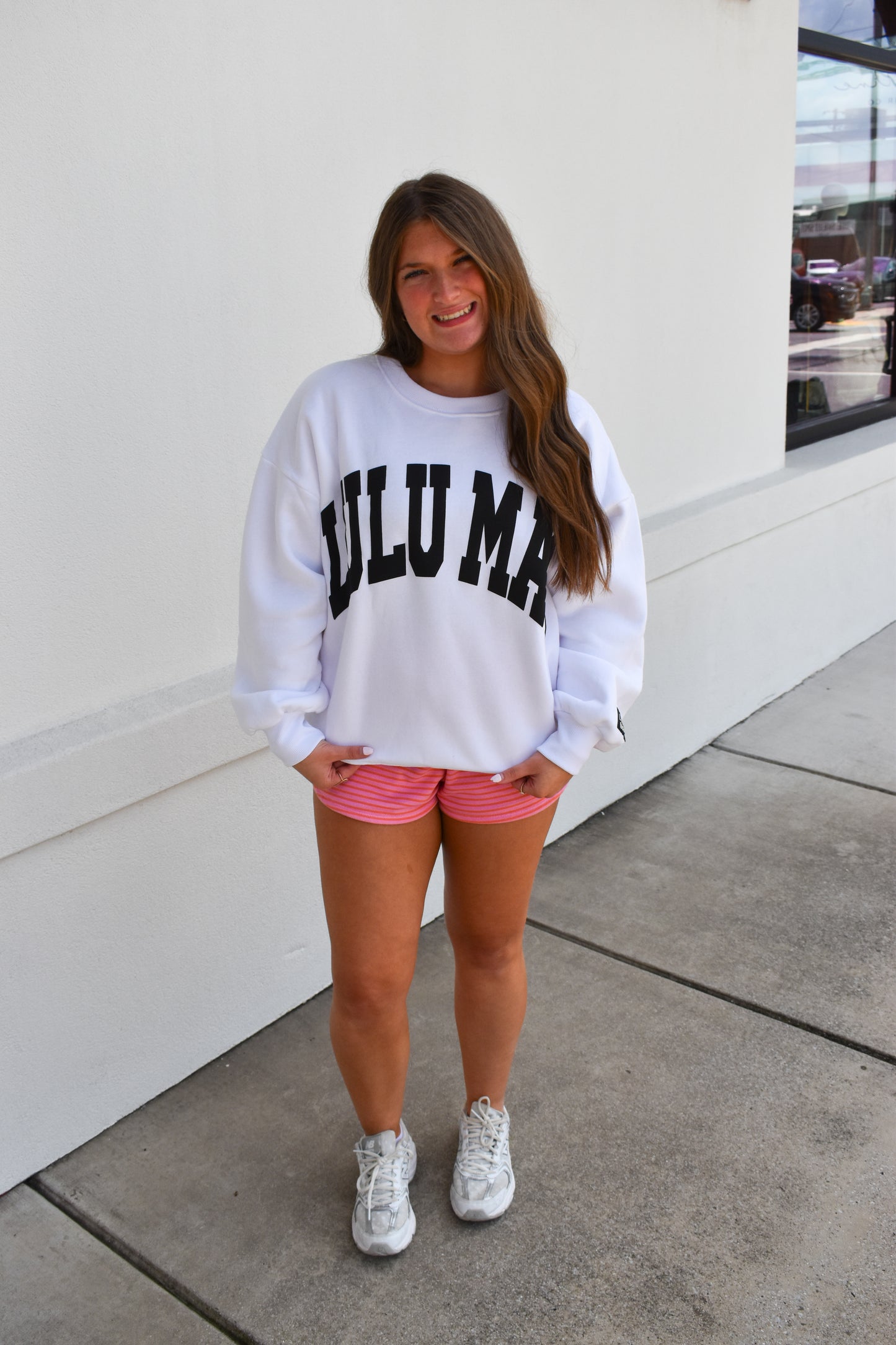 Lulu Mac Sweatshirt: White/Black