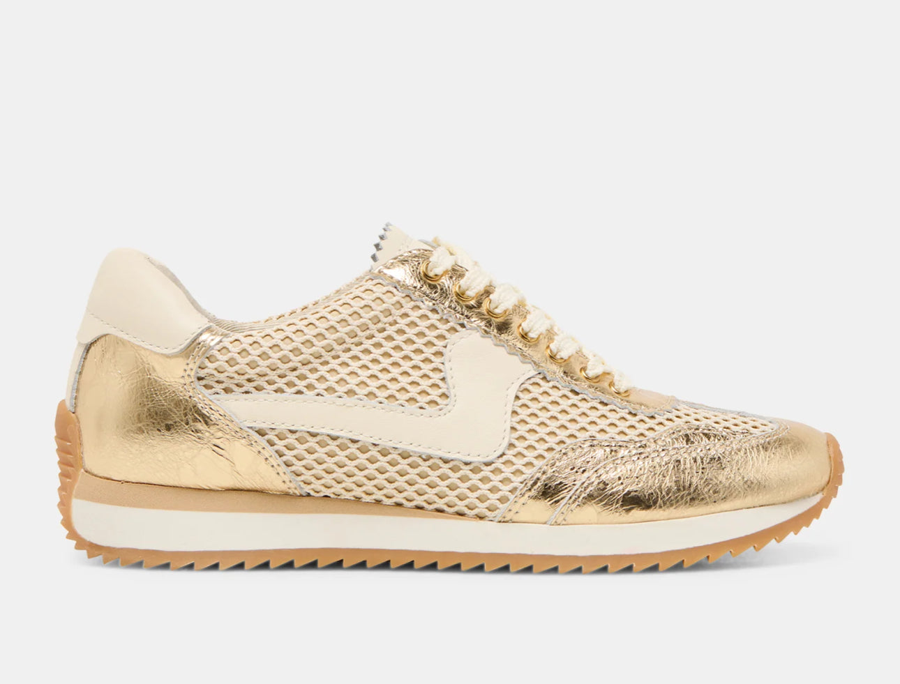 Dolce Vita Gold Woven Mesh Sneakers