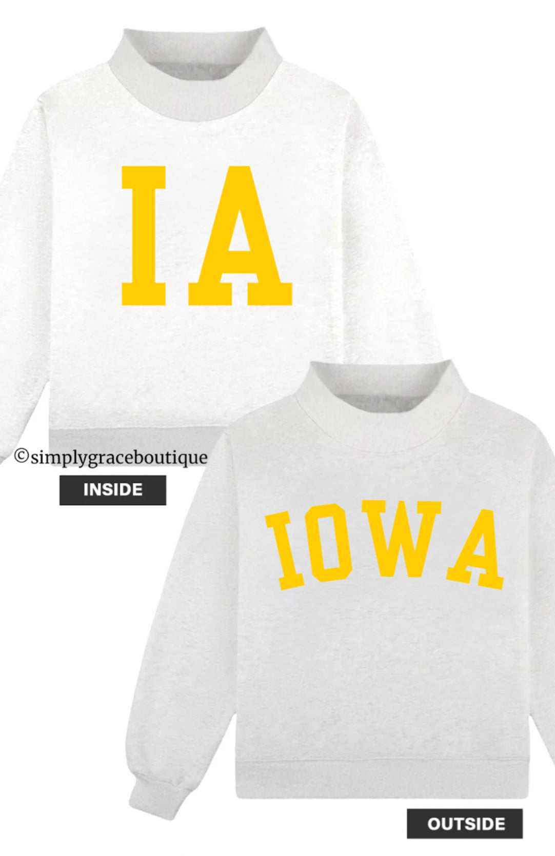 Preorder* IOWA Reversible Mockneck – Simply Grace Boutique