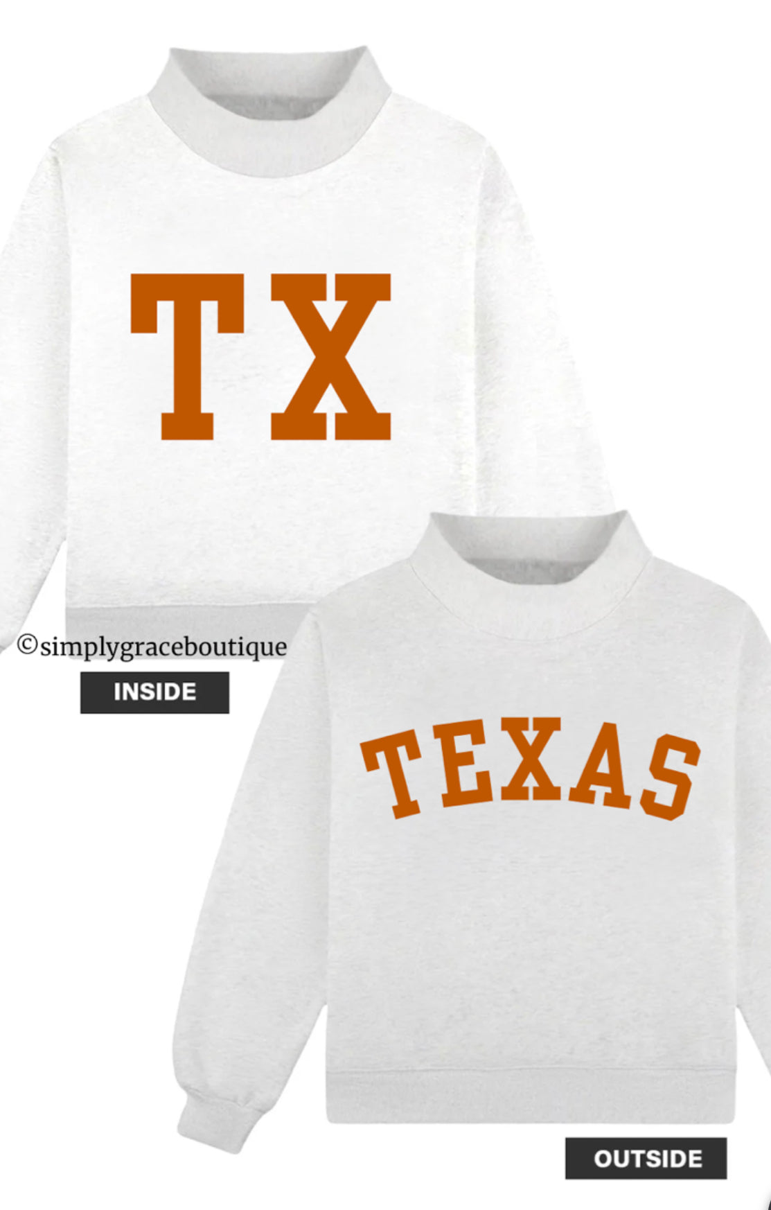 *Preorder*TEXAS Reversible Mockneck