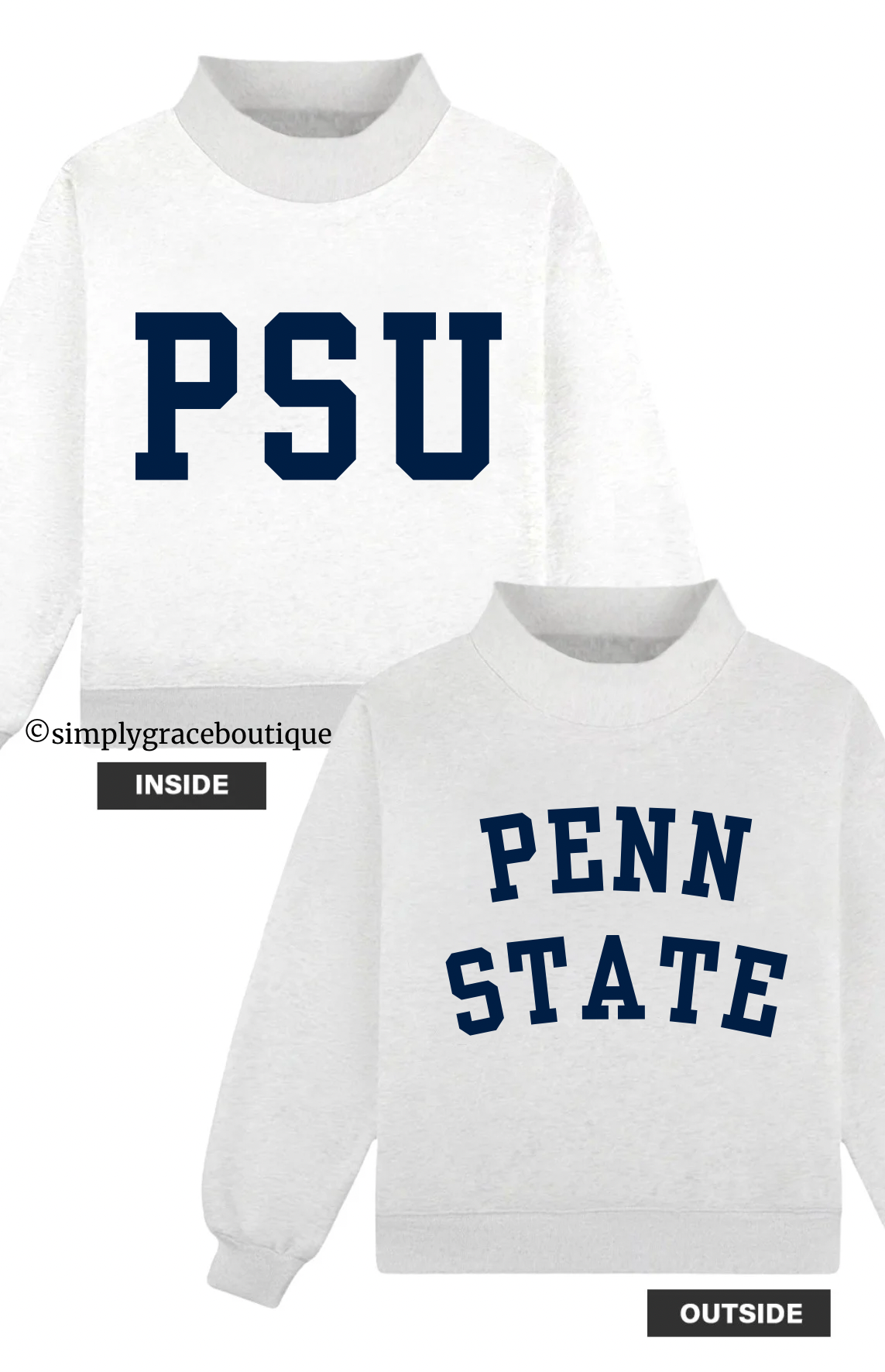 *Preorder* PENN STATE Reversible Mockneck