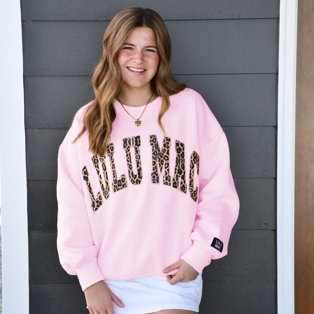 Leopard Lulu Mac Pink Sweatshirt