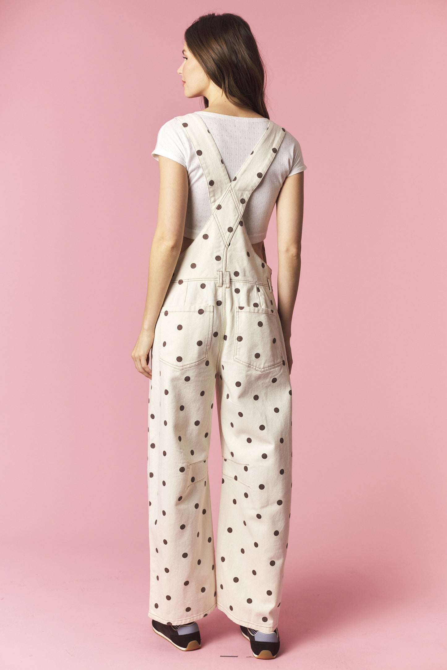 Polka Dot Twill Overalls
