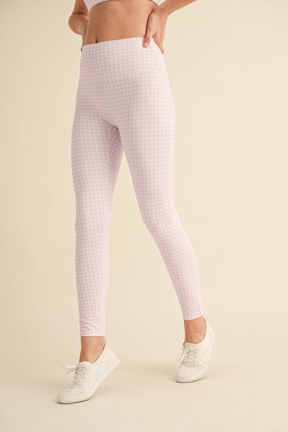 Gingham Print Aligned High-Rise Leggings