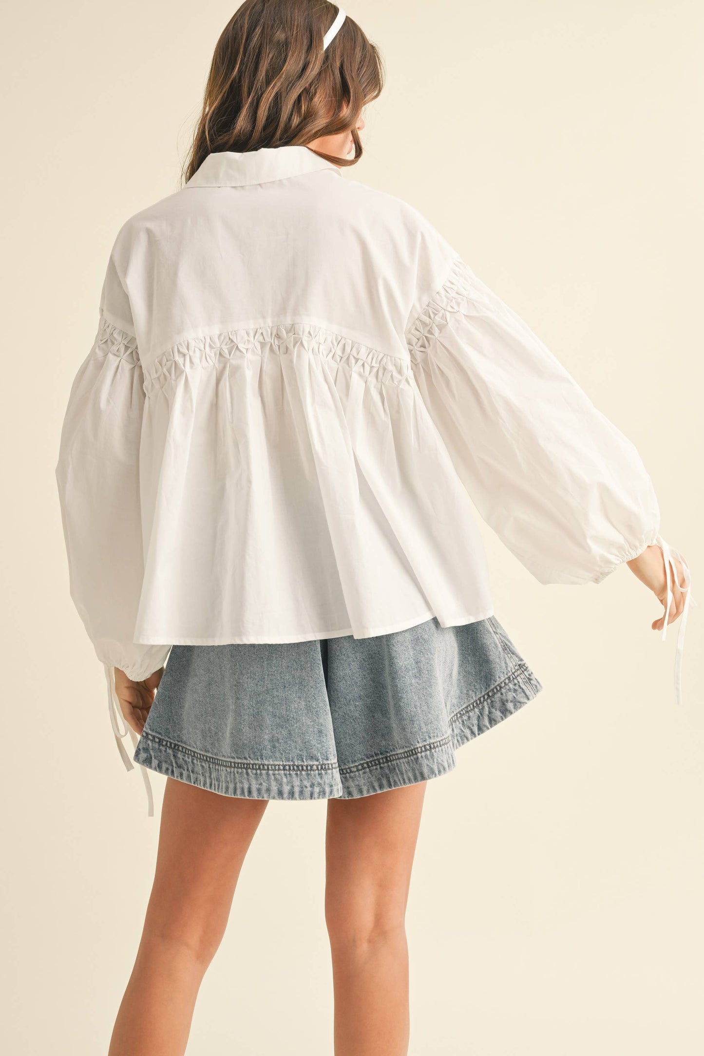 Detailed Button Front Blouse