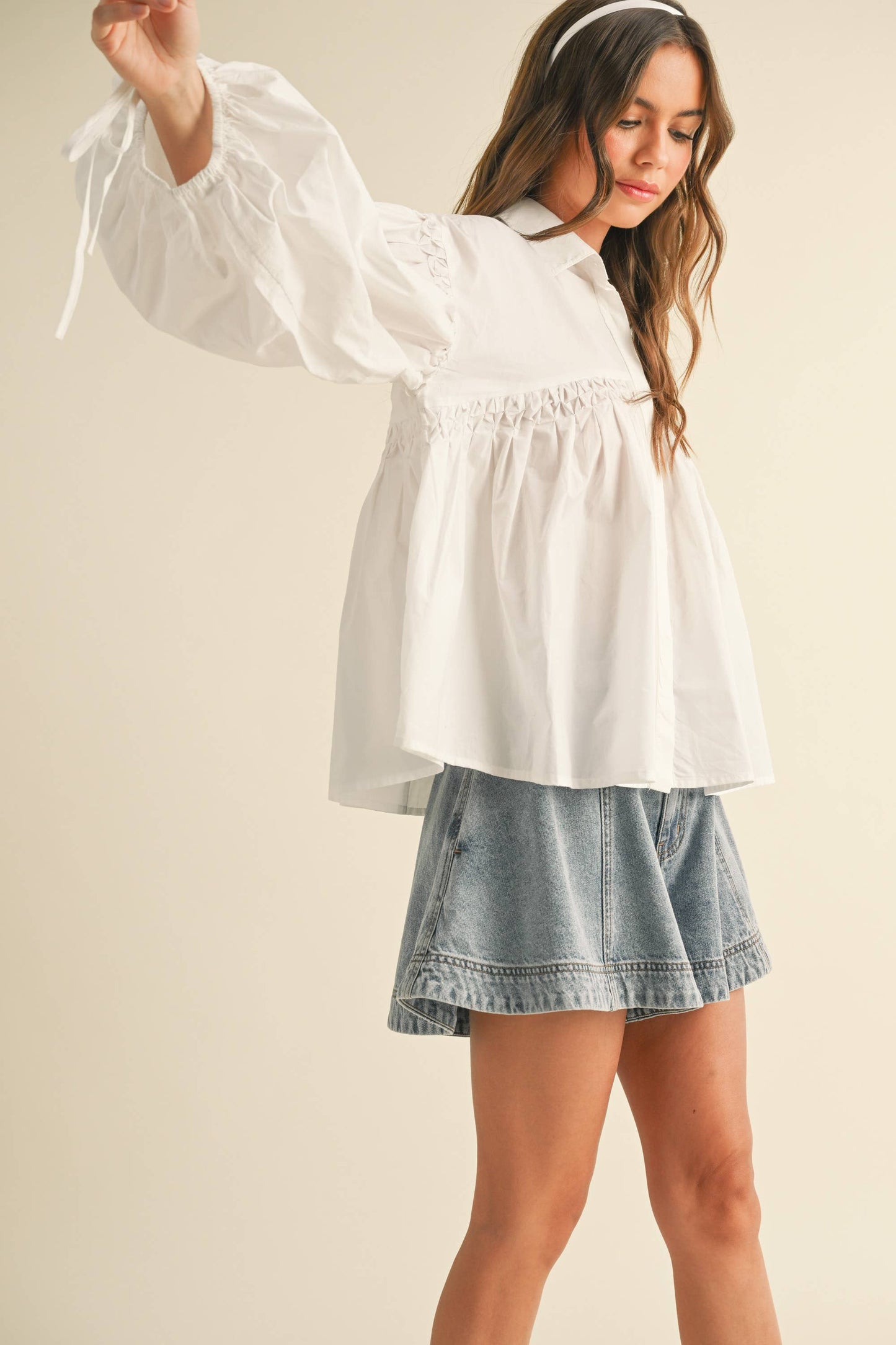 Detailed Button Front Blouse
