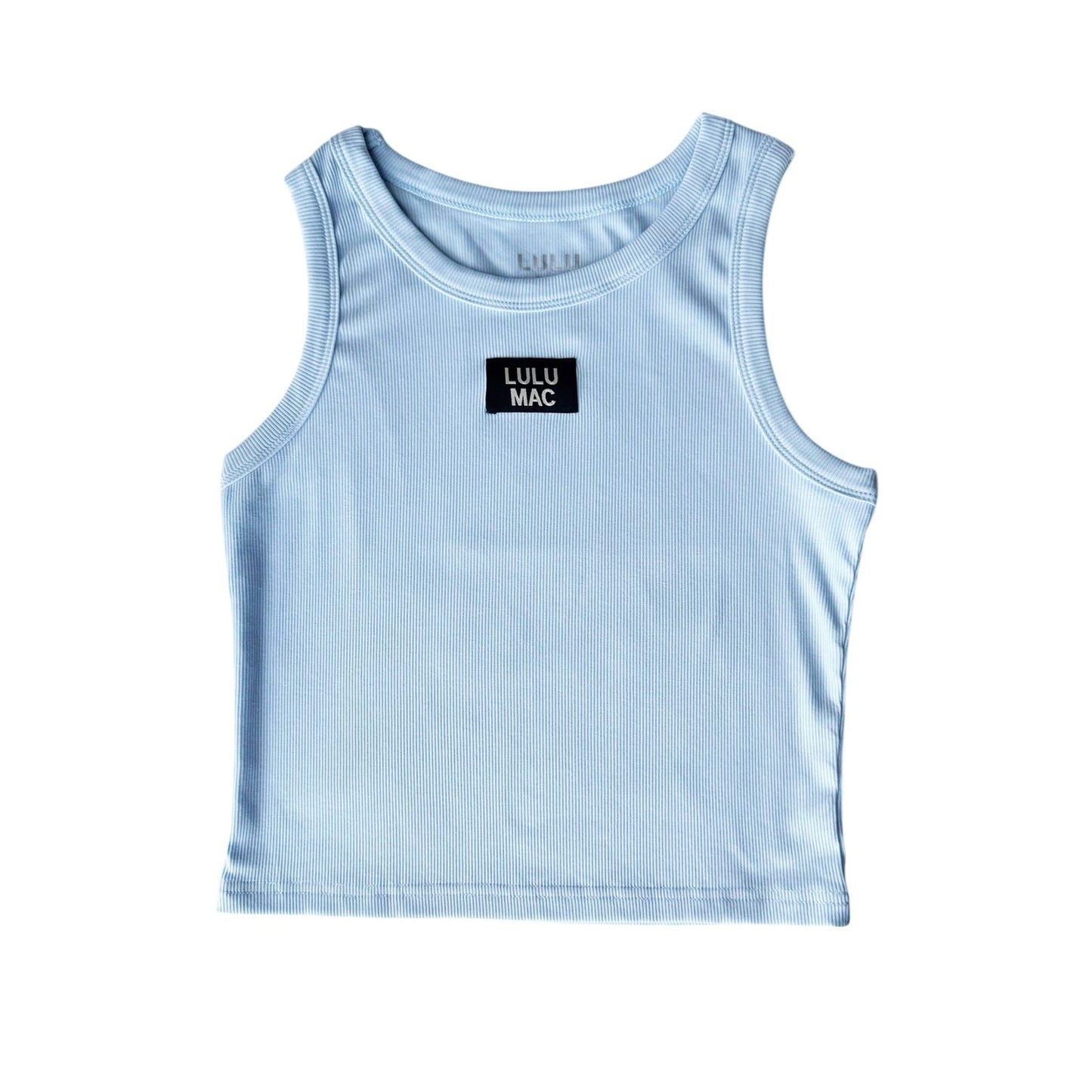 LULU MAC Solid Tank Top: Light Blue