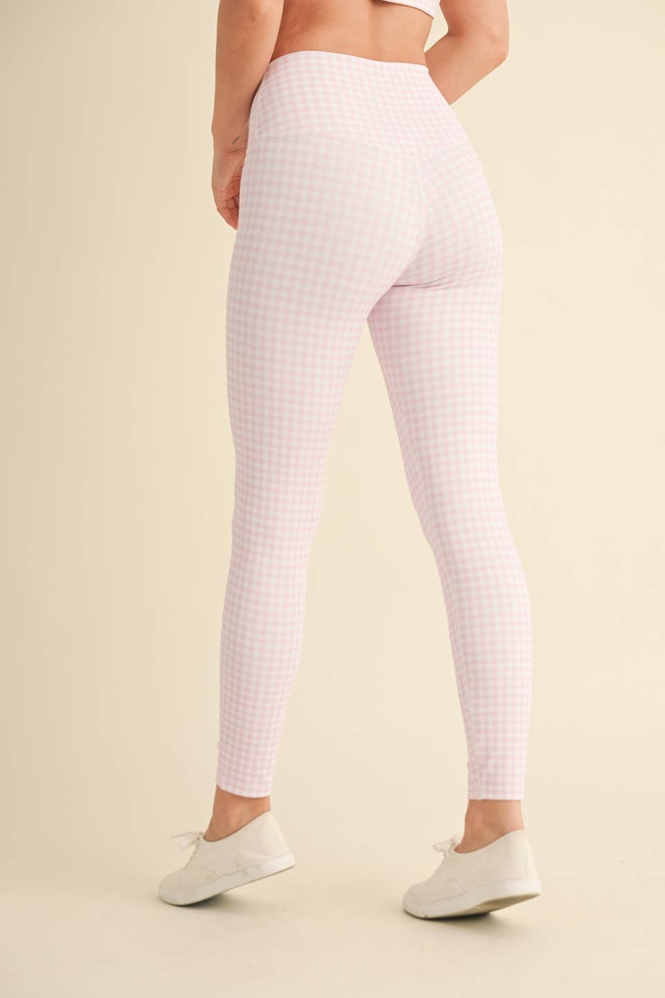 Gingham Print Aligned High-Rise Leggings